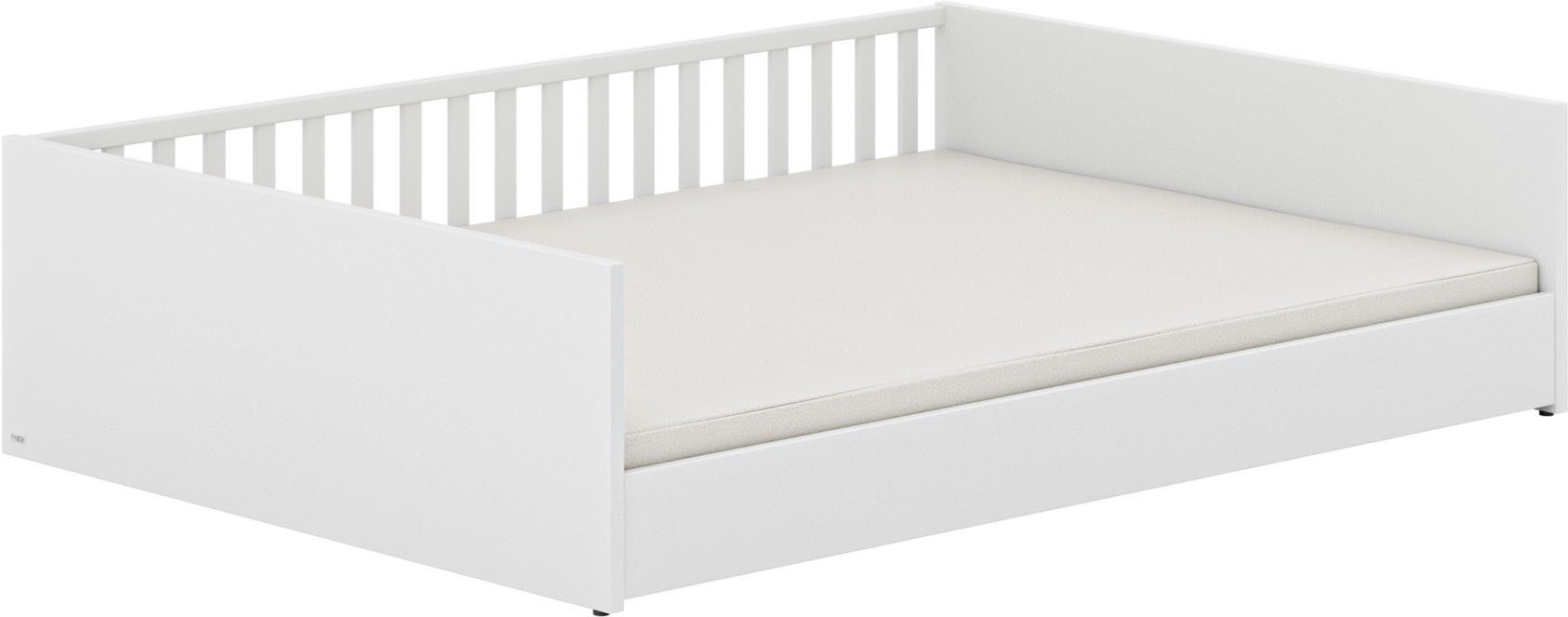 PAIDI Kinderbett LITTLE FLO, vom Baby bis zum Teeni, in mehreren Farben und Breiten (Breite/Länge: 90x200cm + 120X200cm +140x200cm), umbaubar zum Kinder- oder Jugendbett, Bodenbett auch als Sofa nutzbar