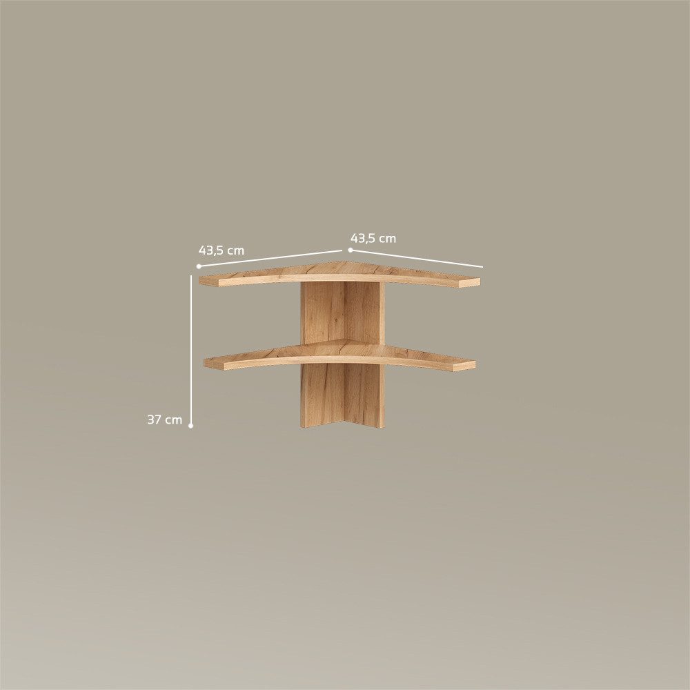 Livinity® Eckregal Tiberio, Sandeiche, 43.5 x 37 cm, 1-tlg.