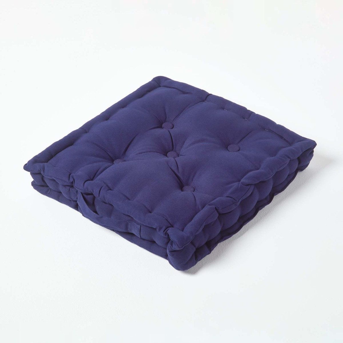 Homescapes Bodenkissen Sitzkissen unifarben marineblau 40 günstig online kaufen