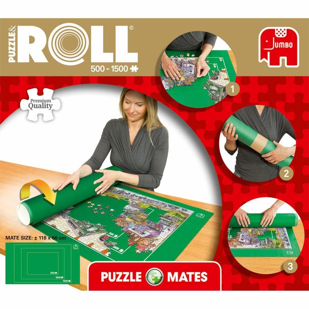 Jumbo Spiele Puzzlematte Puzzle Mates - Puzzle & Roll bis 1500 Teile