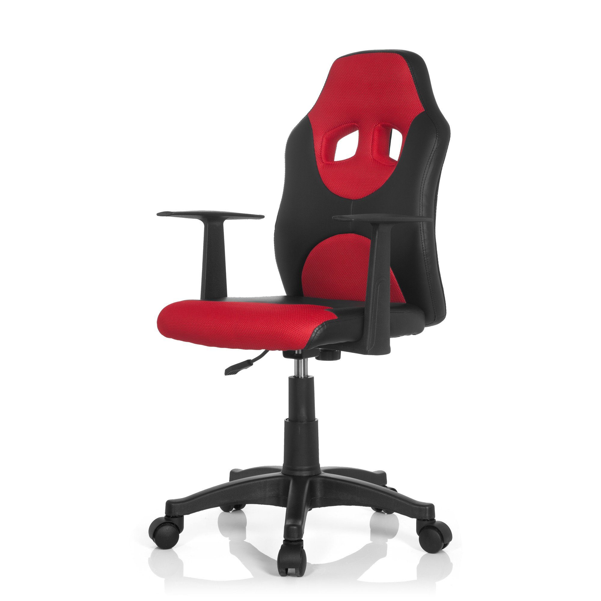 Kinderdrehstuhl ergonomisch hjh / GAME Kunstleder, Drehstuhl Schwarz OFFICE AL Rot KID