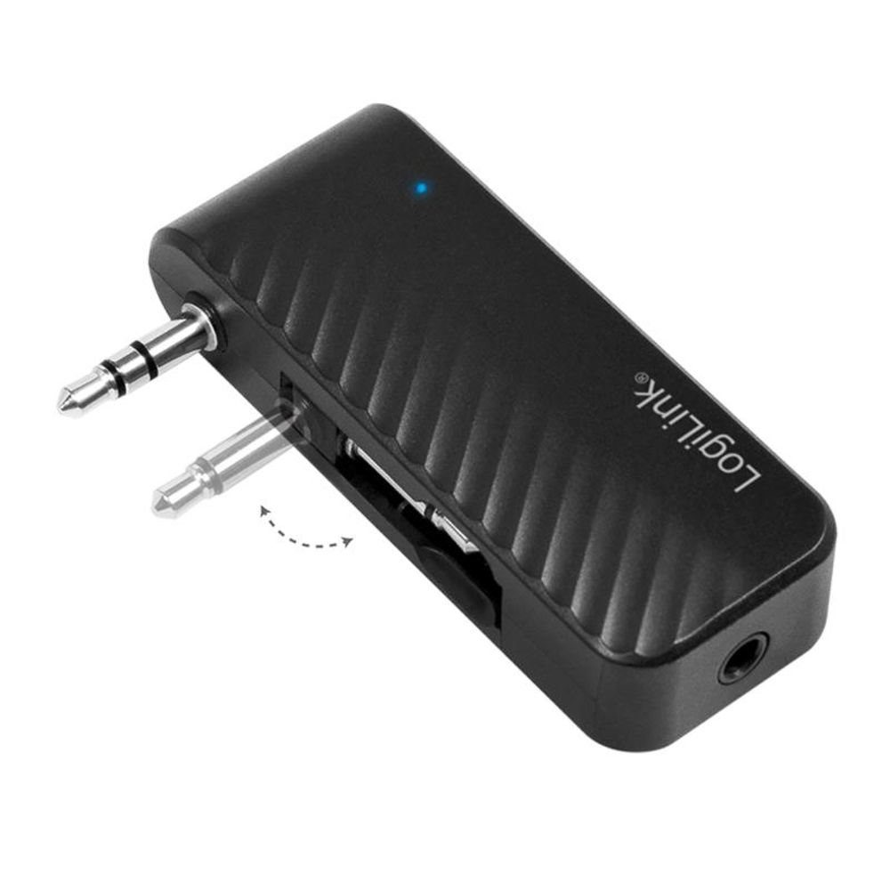 LogiLink BT0061 Bluetooth-Adapter, Bluetooth 5.1, Audiosender, mit AUX-Ausgang und Flugzeugstecker