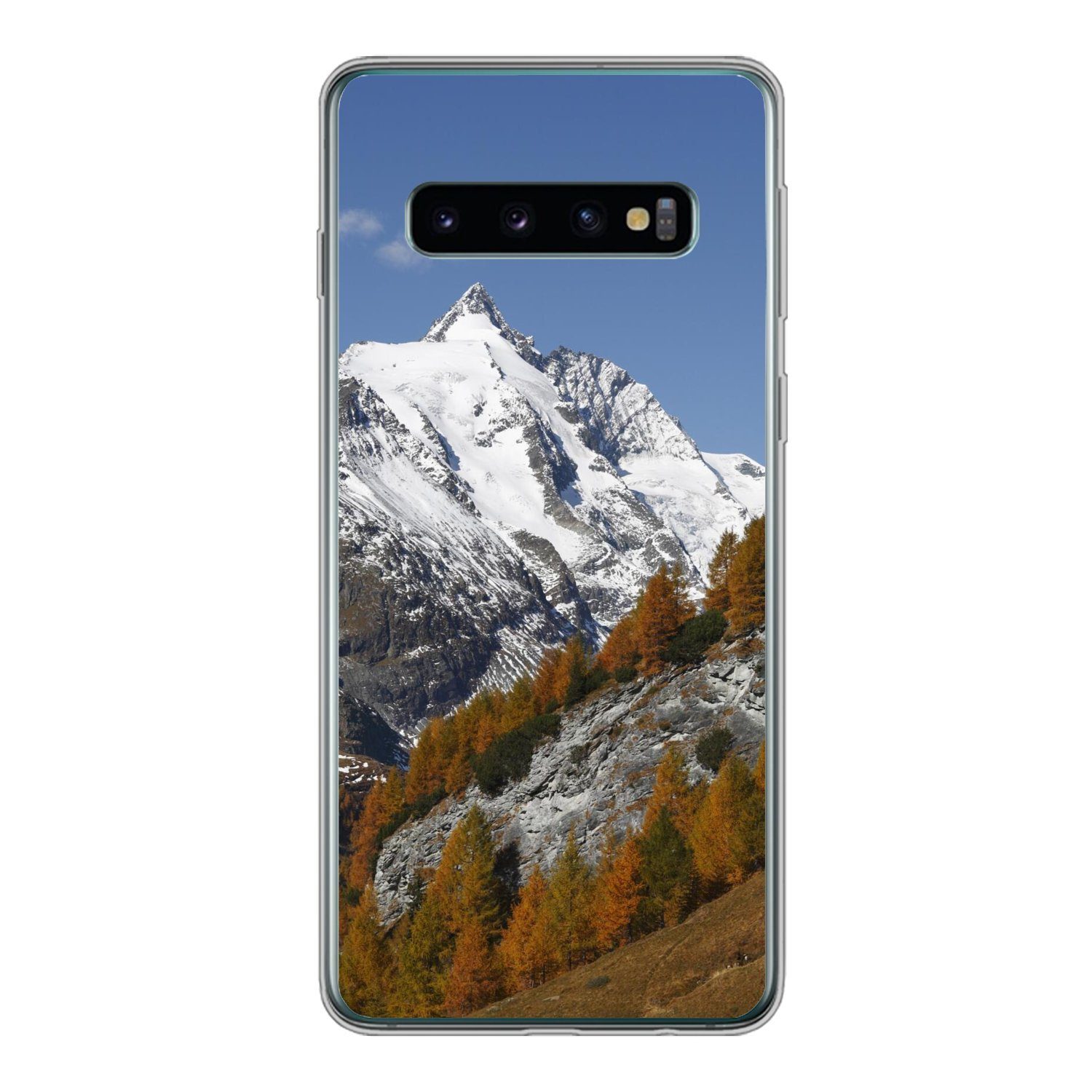 MuchoWow Handyhülle Der höchste Berg im Herbst im Park Hohe Tauern in  Österreich, Phone Case, Handyhülle Samsung Galaxy S10, Silikon, Schutzhülle