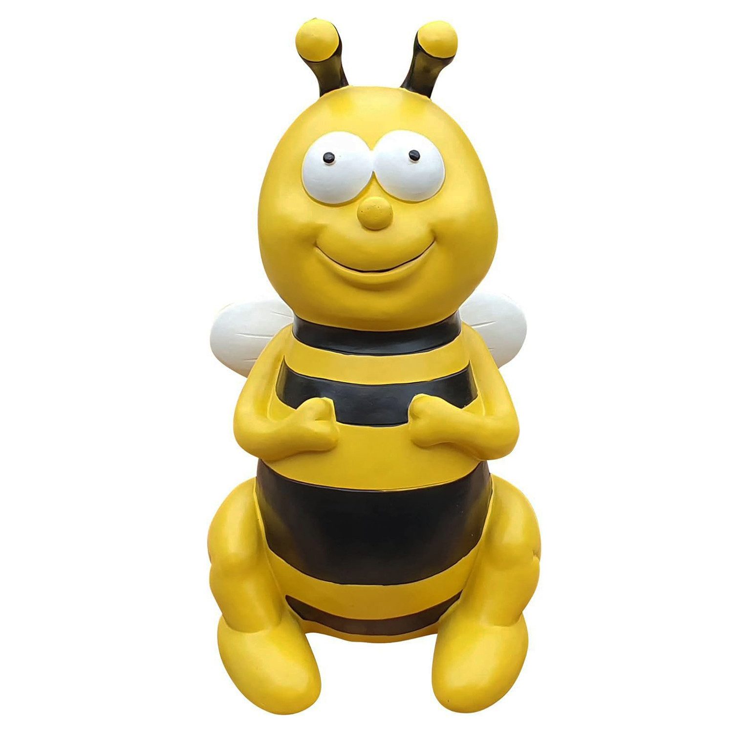 Tierfigur Gartenfigur sitzende Biene 34 cm lustige Dekofigur