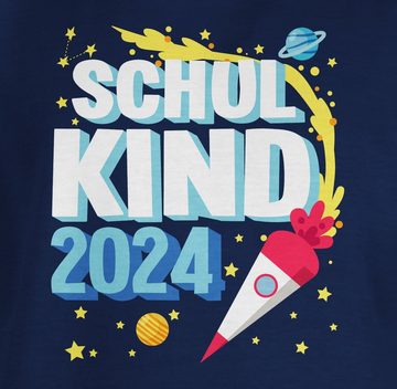 Shirtracer T-Shirt Schulkind 2024 - Rakete Einschulung Junge Schulanfang Geschenke