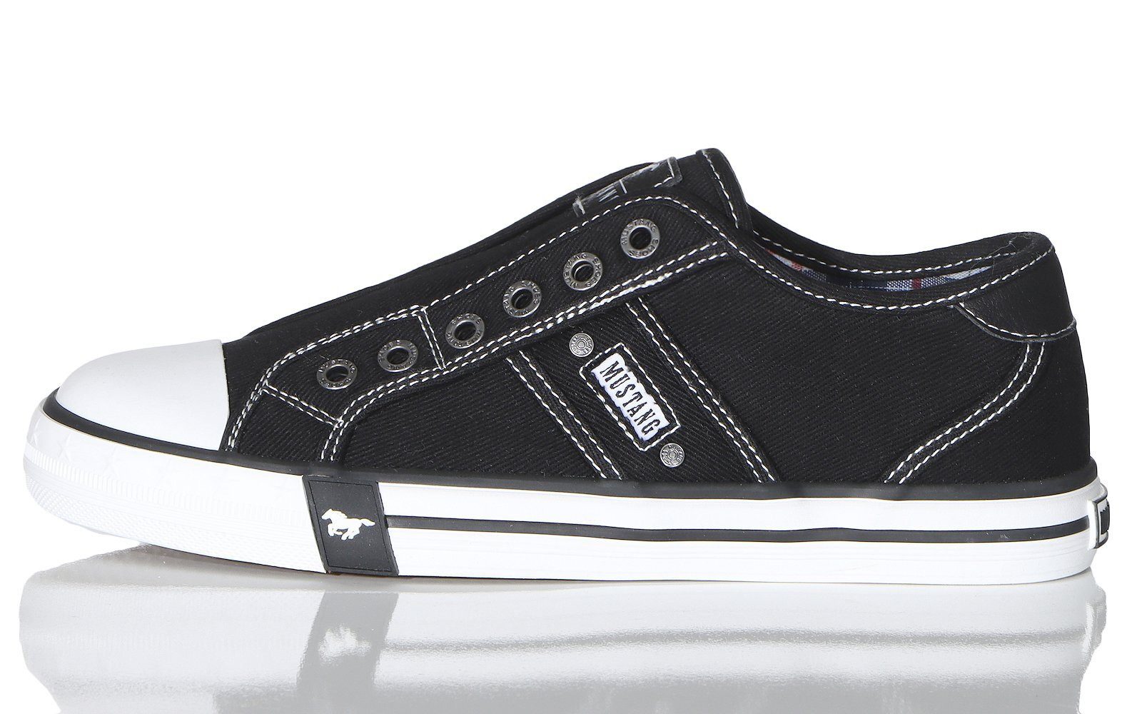 Mustang Shoes Slip-On Sneaker ohne Schnürsenkel, Slipper, Schlupfschuh mit praktischem Gummizug