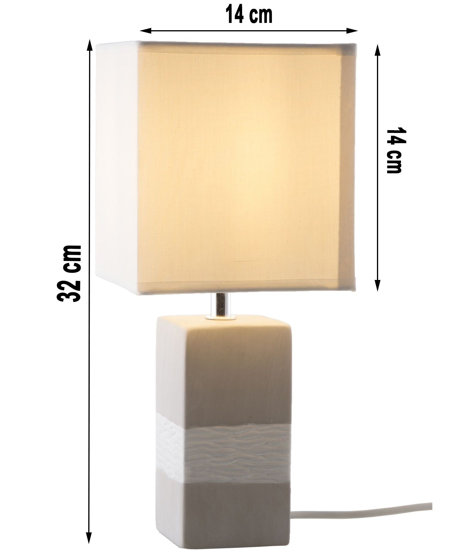 Nino Wohnzimmer Tischlampe bmf-versand Schlafzimmer Leuchten Tischleuchte grau Tischleuchte