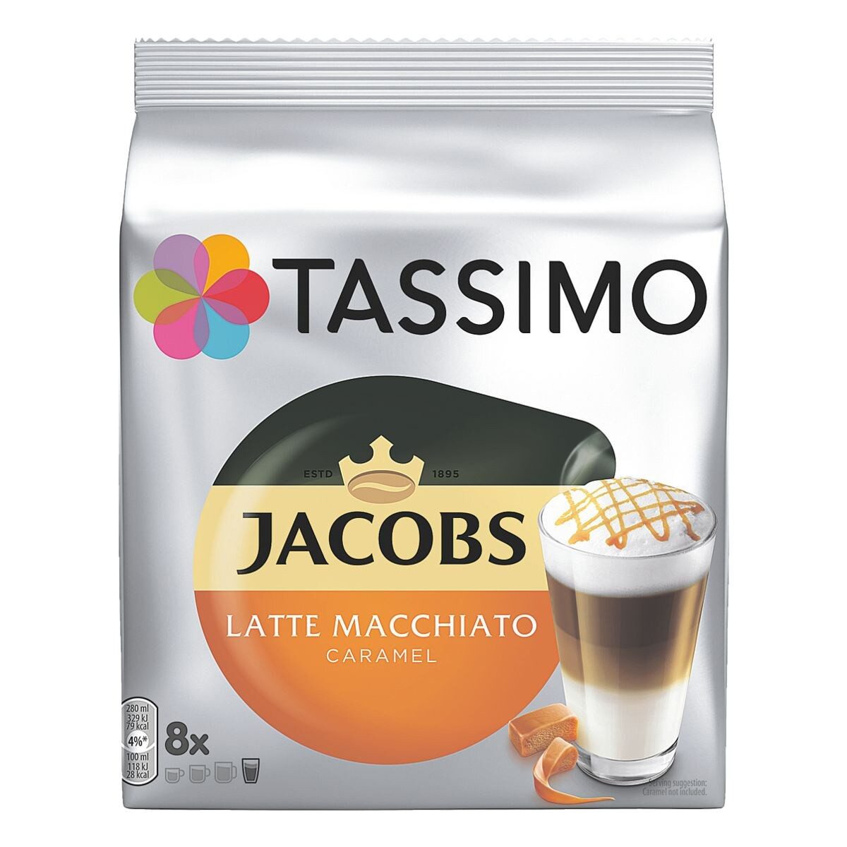 TASSIMO Kaffee Jacobs Latte Macchiato Caramel, 8 Portionen