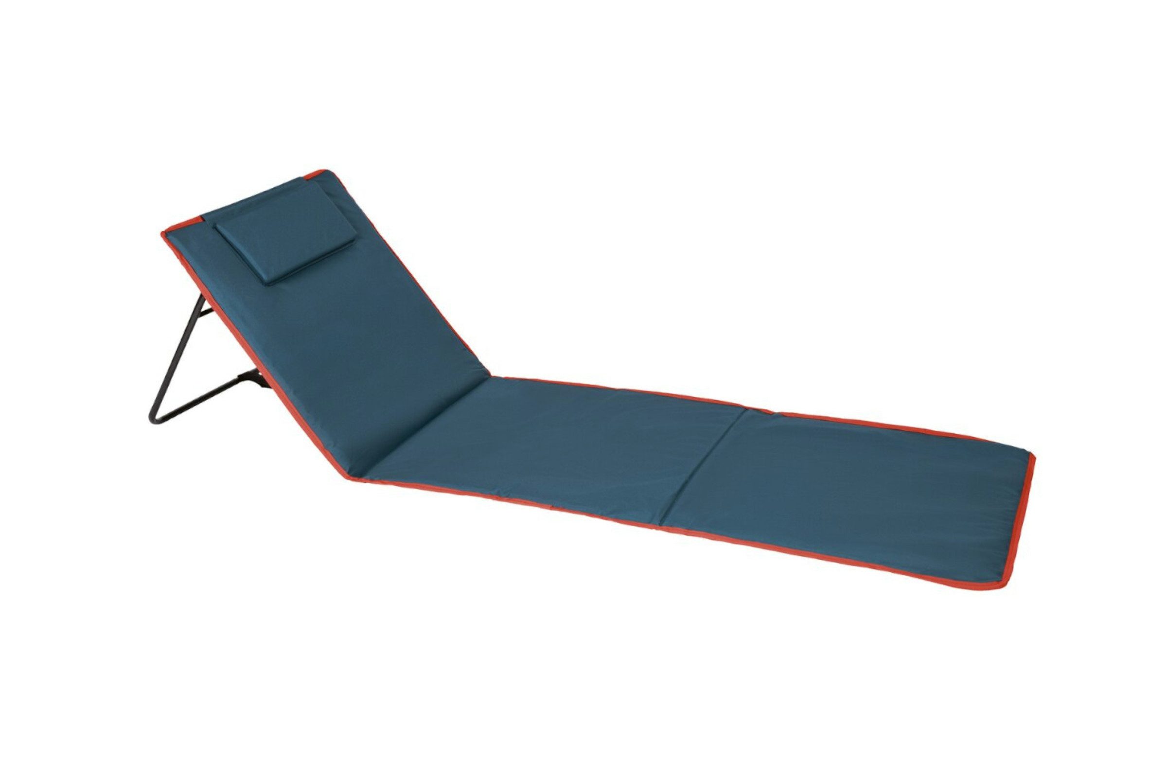 Rocktrail Campingliege Faltbare Campingmatte mit Rückenlehne ca. 161 x 53 x 2,5 cm (Matte mit Tragetasche, Campingmatte inklusive Tragetasche) Zusammenfaltbar mit praktischer Tragetasche