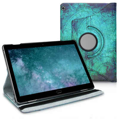 kwmobile Tablet-Hülle Hülle für Huawei MediaPad M3 Lite 10, 360° Tablet Schutzhülle Cover Case - Anker Landkarte Design