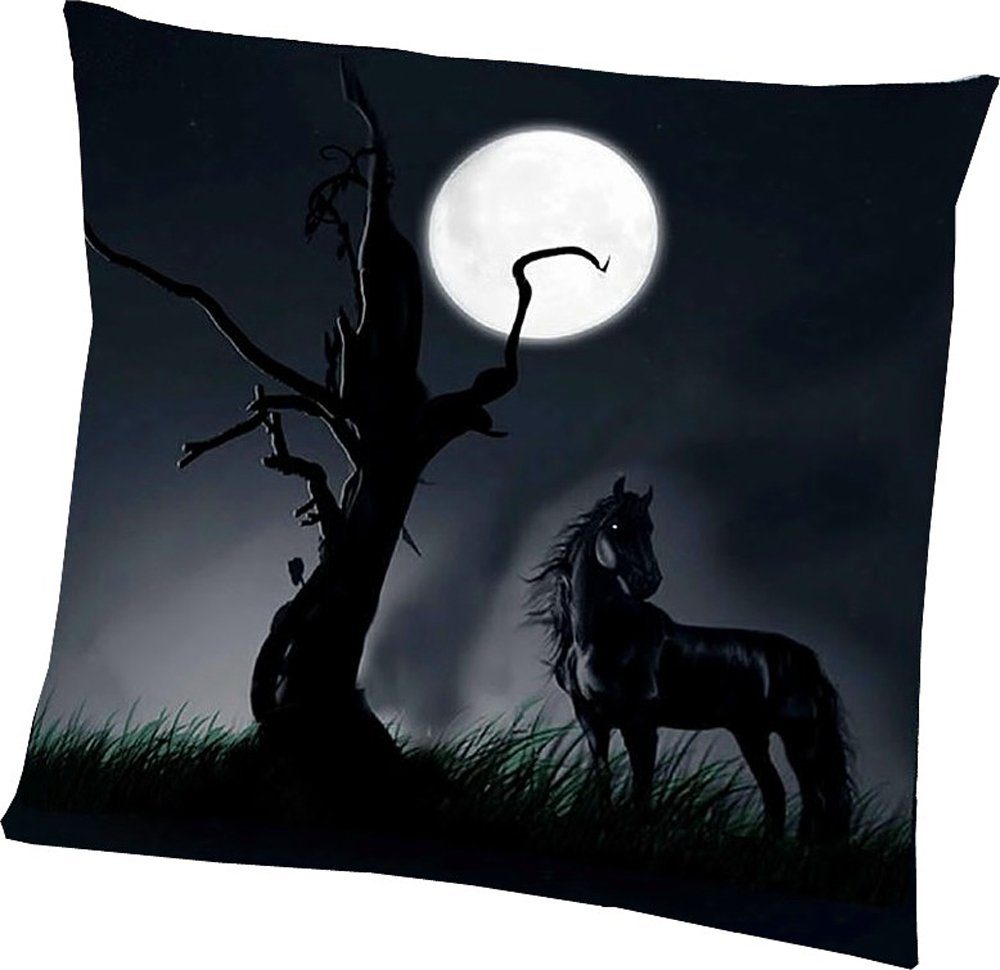 JACK Jugendbettwäsche Renforce Bettwäsche schwarzes Pferd bei Vollmond 135x günstig online kaufen