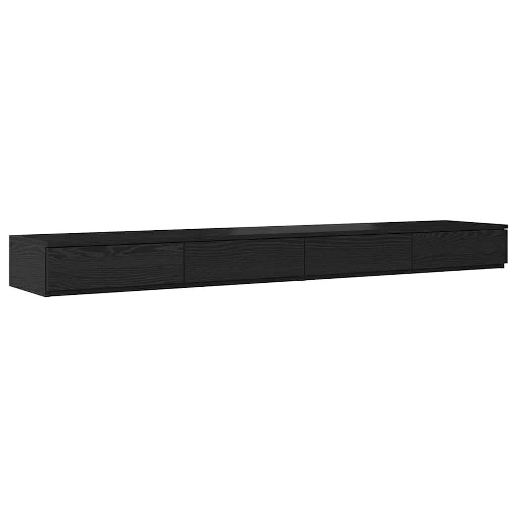 vidaXL Bett Bettschubladen Schwarz Eichen-Optik 180 x 36,5 x 16,5 cm (1-tlg)