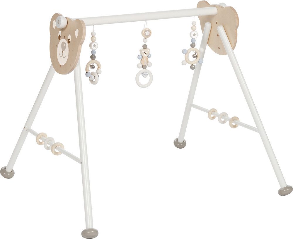 goki Greifspielzeug goki baby Bären-Set: Spieltrainer + Greifling + Schnullerkette (3-tlg., besteht aus: Baby-Spieltrainer, Greifling, Schnullerkette), Made in Germany