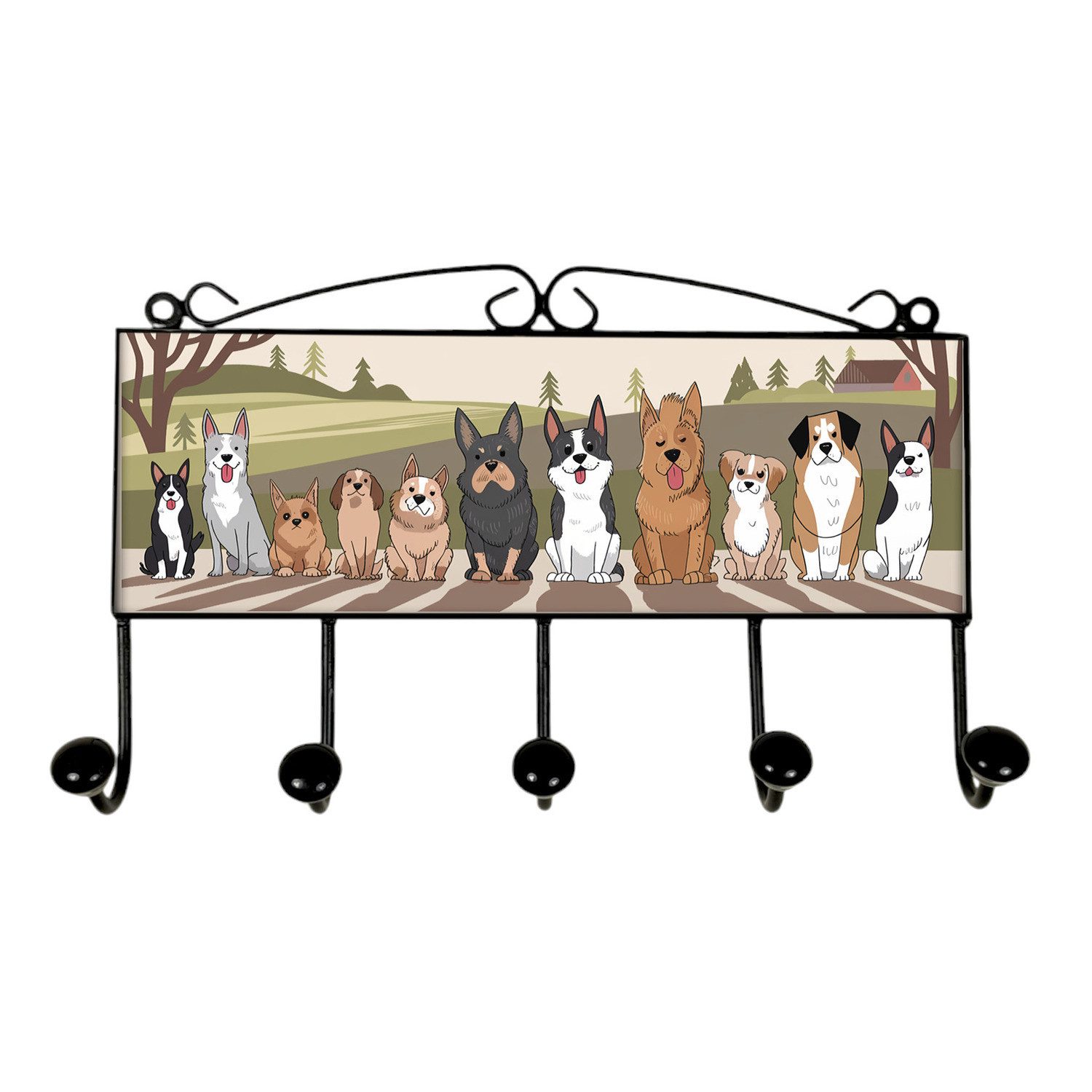 speecheese Garderobenleiste Hunde Kleiderhaken Leiste mit 5 Haken für Hunde günstig online kaufen