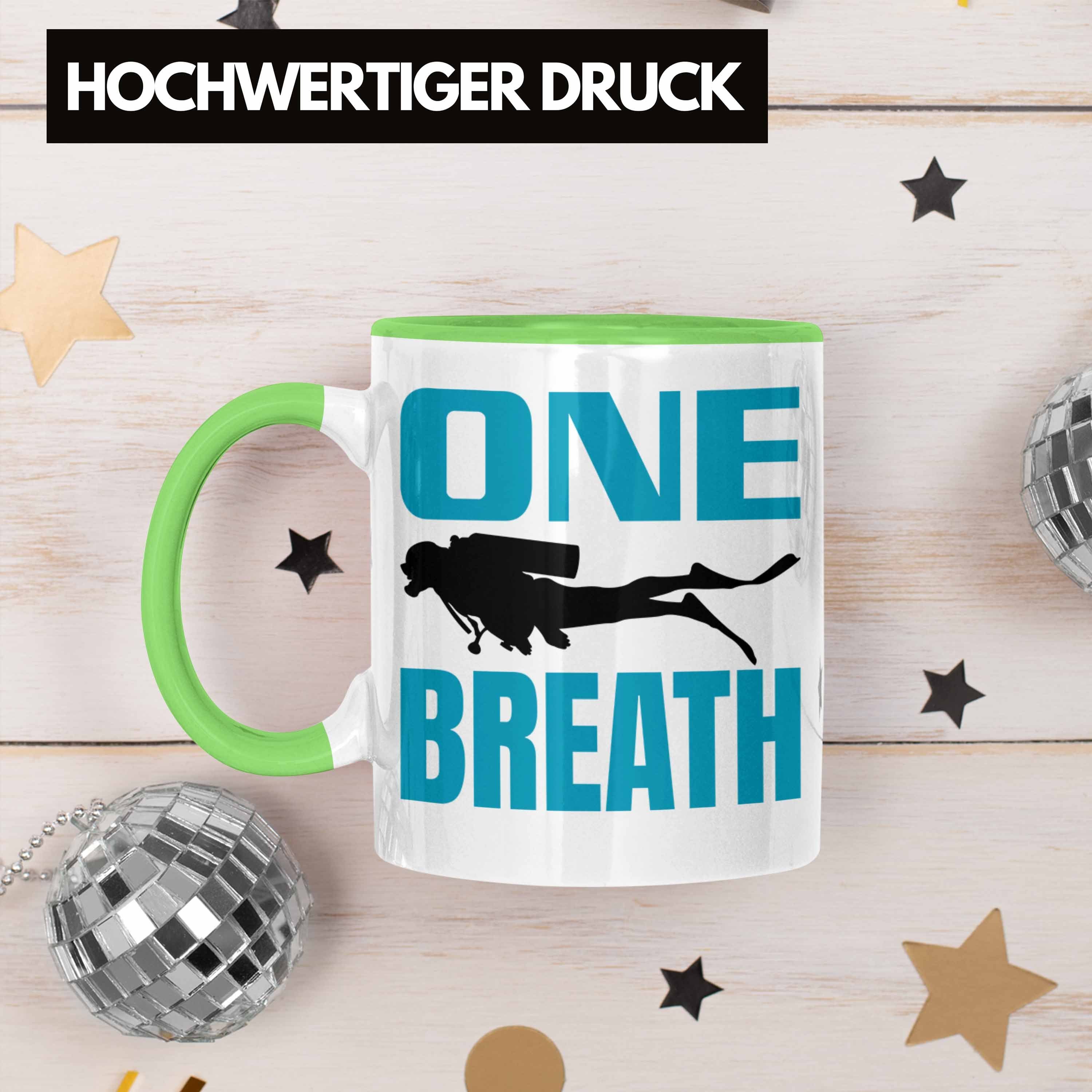 Grün Tasse Geschenkidee Breat für Trendation Taucher Taucher Tasse Scuba Diving Geschenk One
