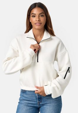 Worldclassca Sweatshirt Worldclassca Oversized Basic Sweatshirt Zipper Langarmshirt Pullover
