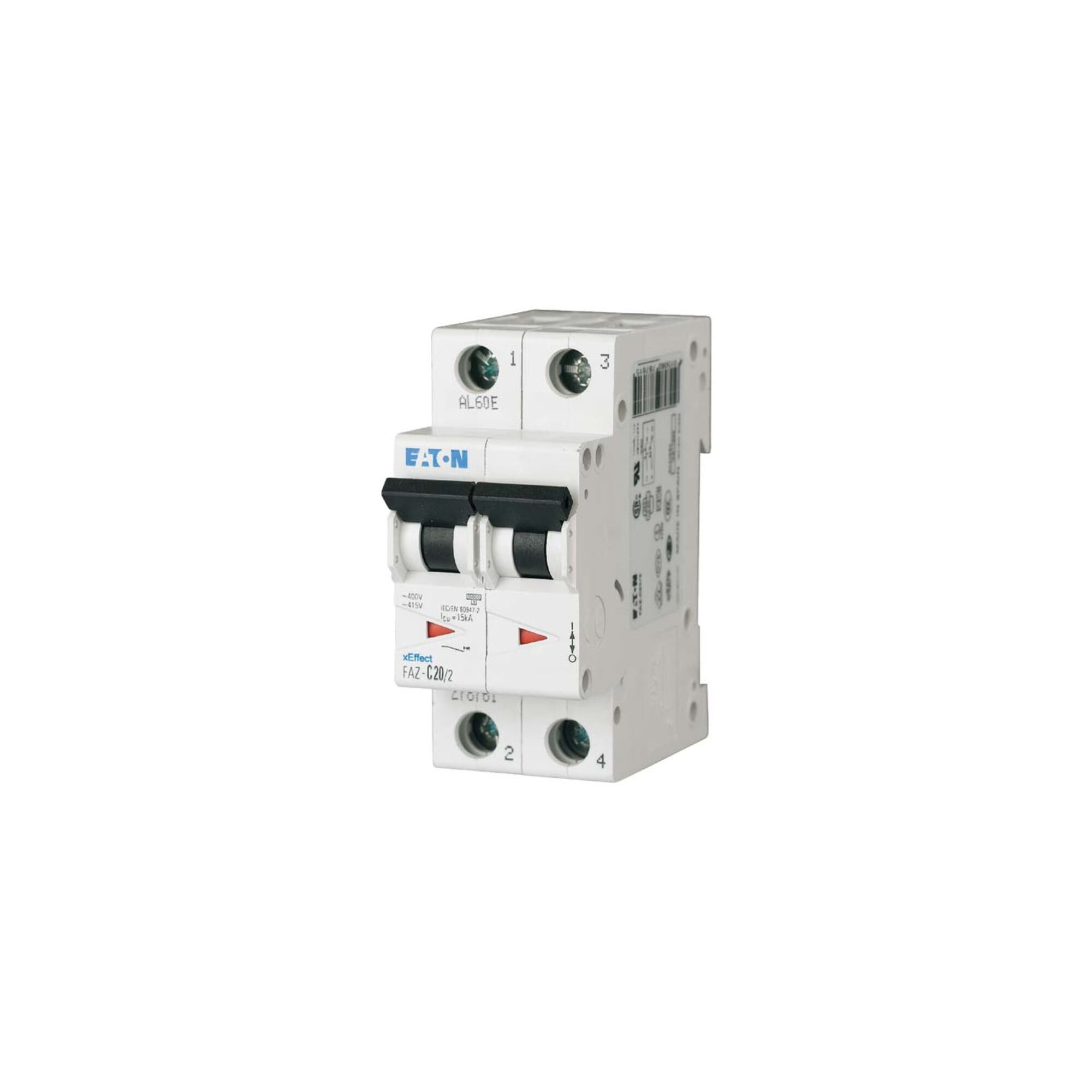 EATON Sicherungsmutter Eaton Leitungsschutzschalter C 6A, 2p FAZ-C6/2
