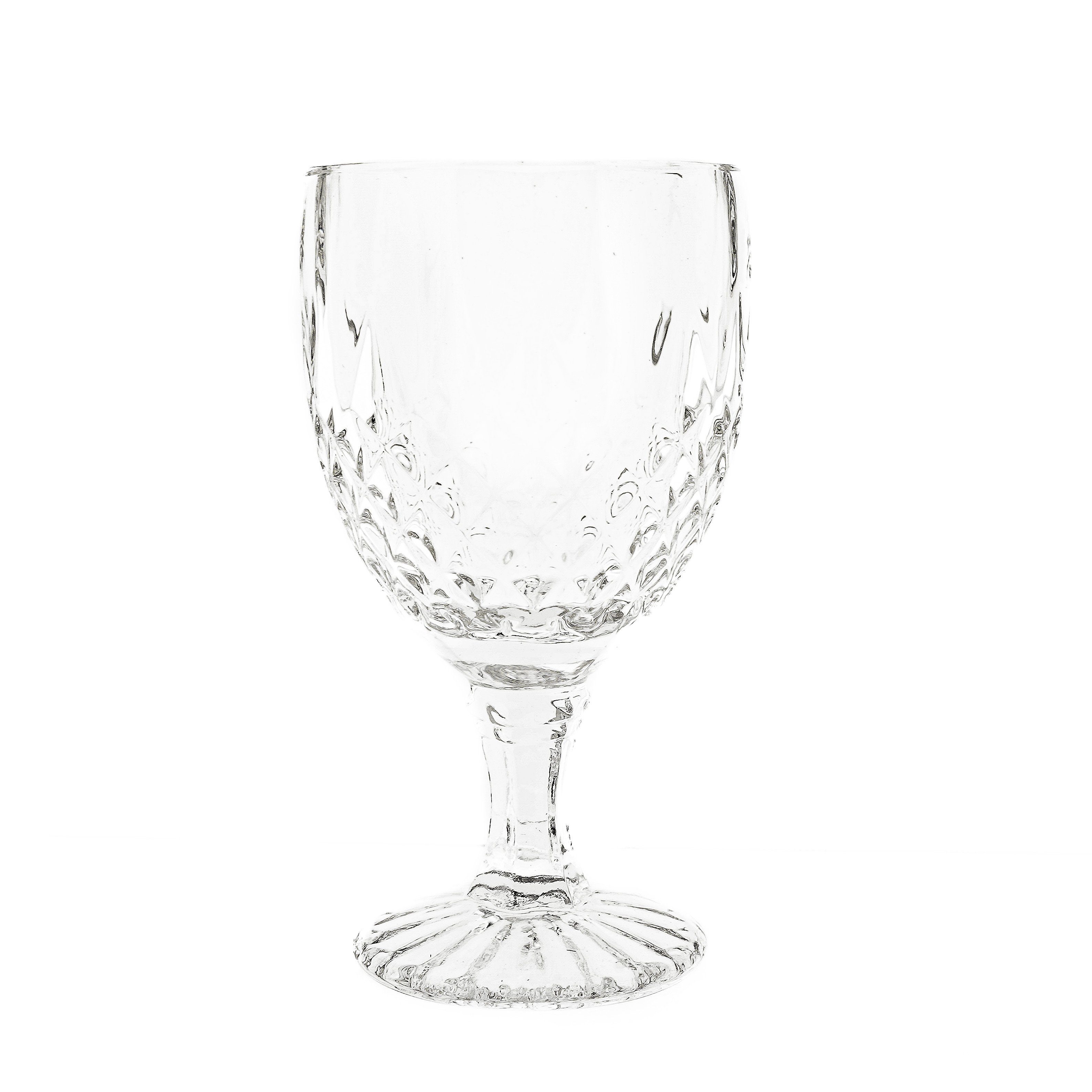 Glas 6er Set Retro-Look 260ml Gläser transparent