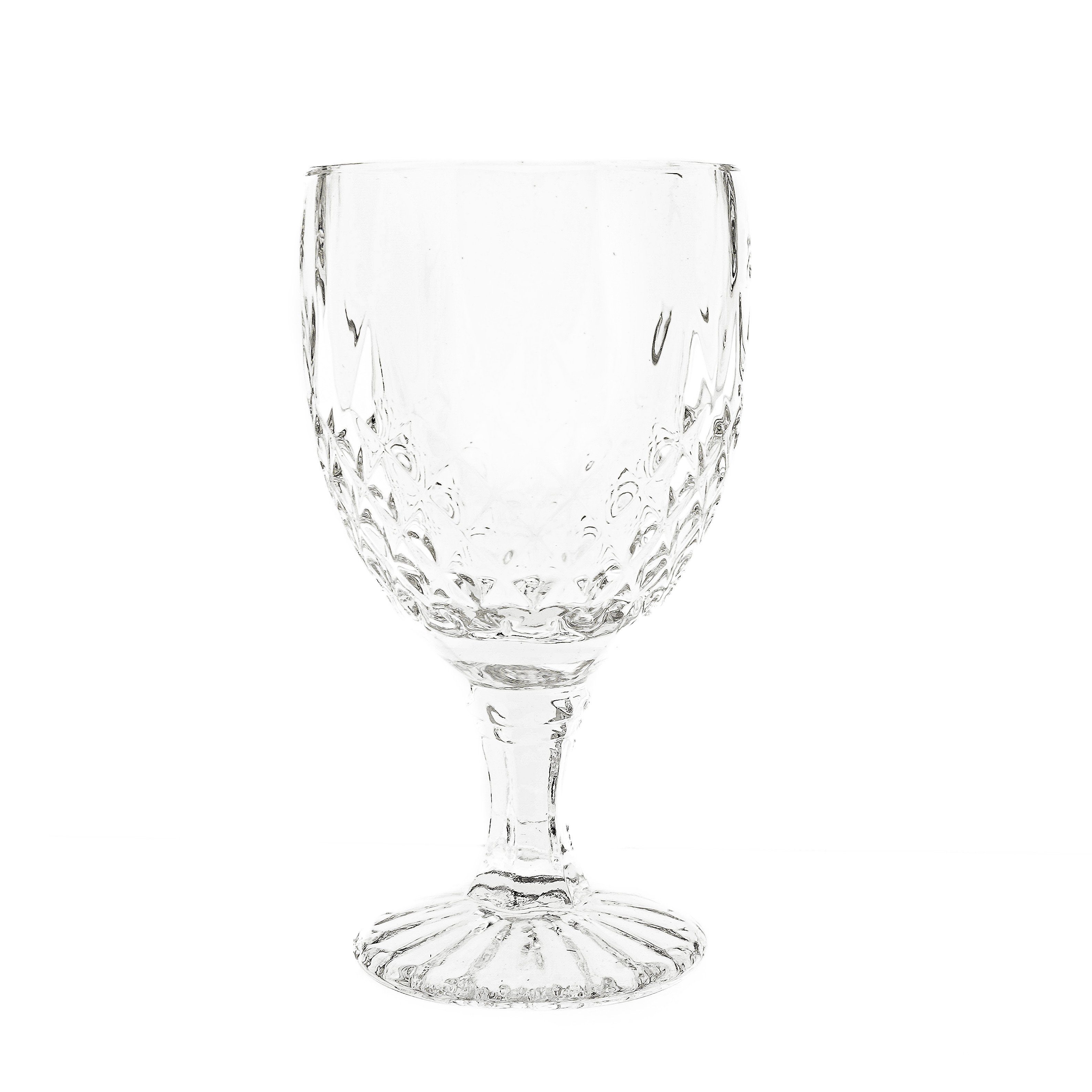 Sunay 6er transparent Set 260ml Glas Retro-Look Gläser