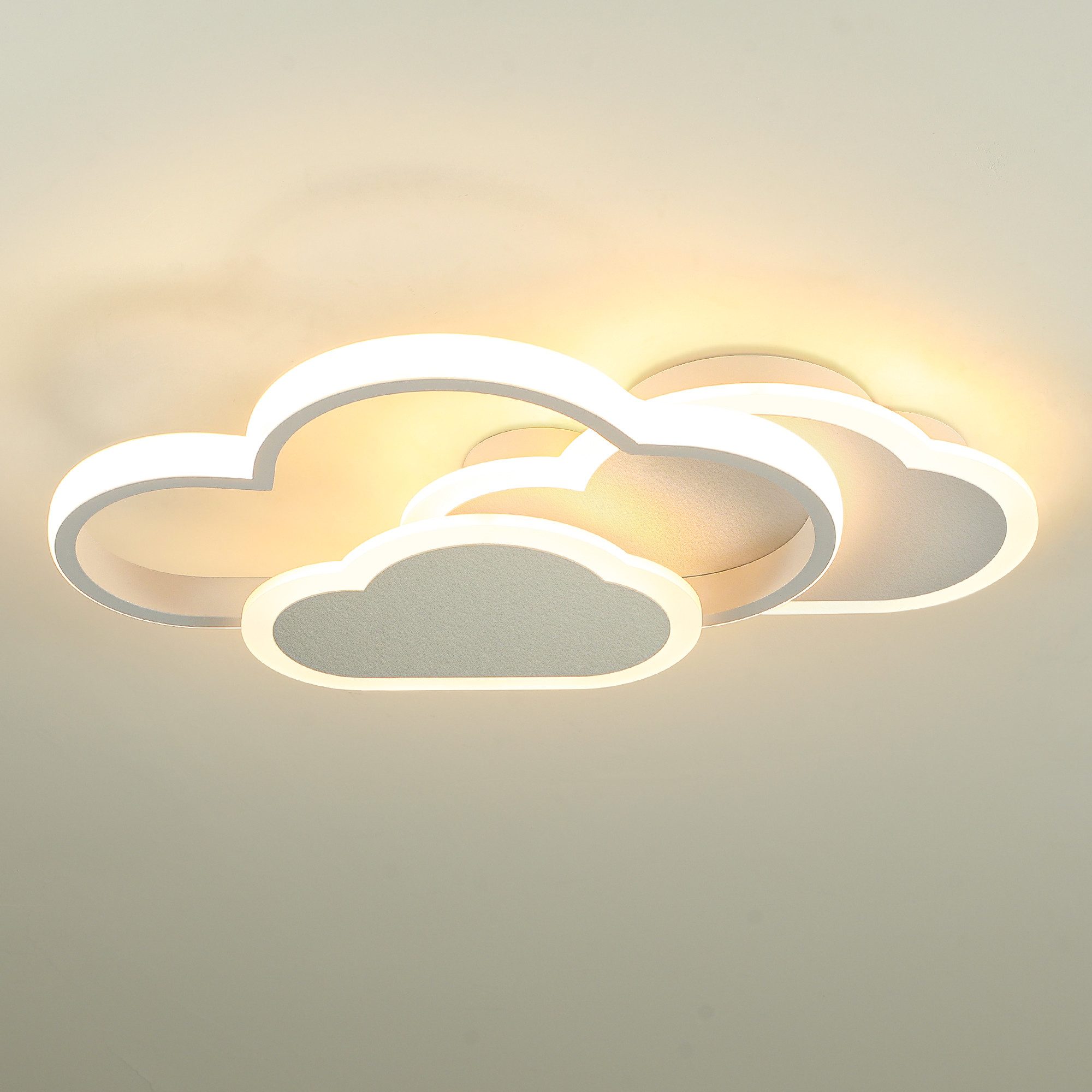 BlingBin LED Deckenleuchte 21W Wolke Deckenlampe Kinder Lampe Deck Kinderzimmerlampe, Speicherfunktion, LED fest integriert, Warmweiß, Kaltweiß, Neutralweiß, Deck Licht Kinderzimmer für Wohnzimmer, Schlafzimmer, Babyzimmer