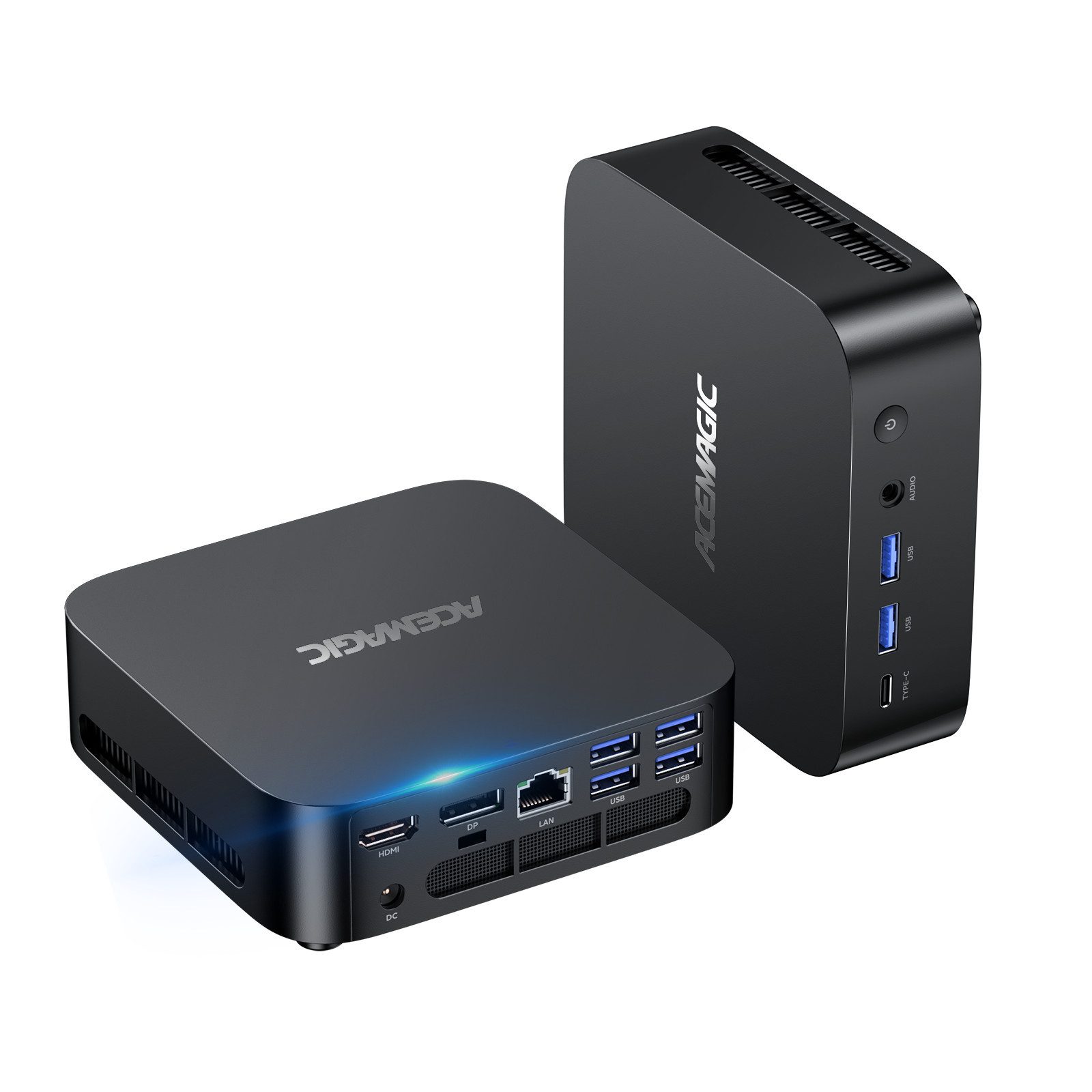 ACEMAGIC Mini PC Windows 11 Pro, 16GB RAM, 512GB SSD, AMD Ryzen Embedded R2544 Mini-PC (AMD Ryzen R2544, AMD Radeon™ Graphics, 16 GB RAM, 512 GB SSD, Lüfterkühlung, Leise,4C/8T, 3,7 GHz, Triple 4K Display, WiFi 5/BT4.2, VESA Halterung)