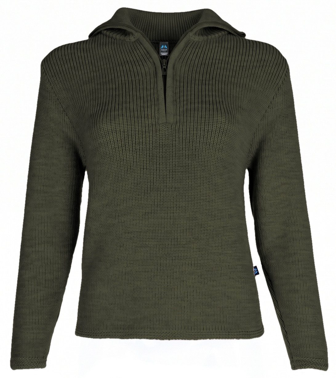 Blauer Peter Troyer für Damen aus Merino mit Reißverschluß