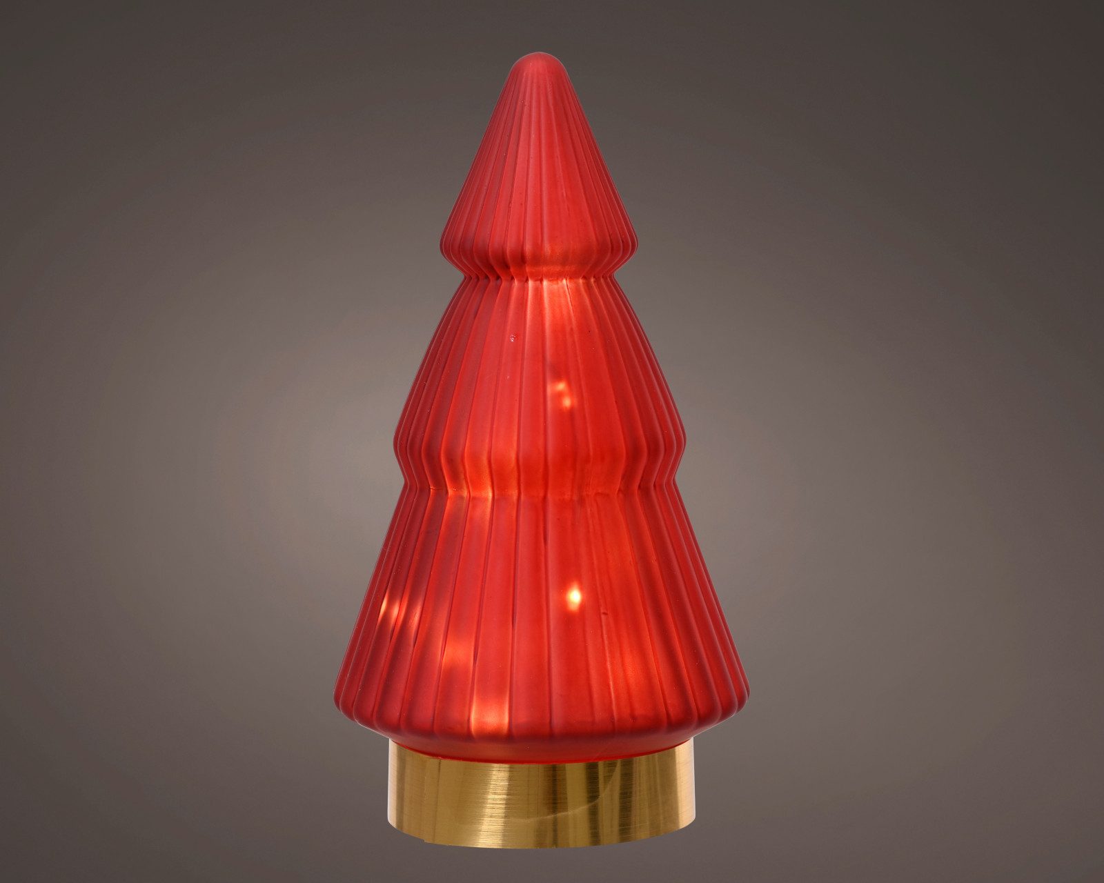 Lumineo Dekofigur LED Baum rot/warmes weiss 19,5cm