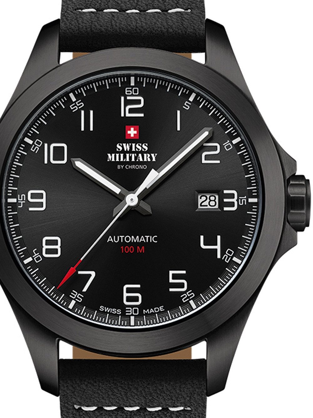 Swiss Military by Chrono Automatikuhr Swiss Military SMA34077.04 Automatik Herrenuhr 42mm 10ATM Swiss Military SMA34077.04 Automatik Herrenuhr 42mm 10ATM