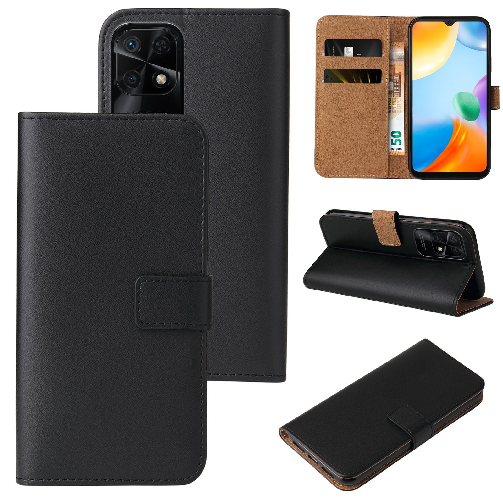 Tec-Expert Handyhülle Klapp Hülle für Xiaomi Redmi 10C 6.71 Zoll, 6.71, Flip Case für Xiaomi Redmi 10C