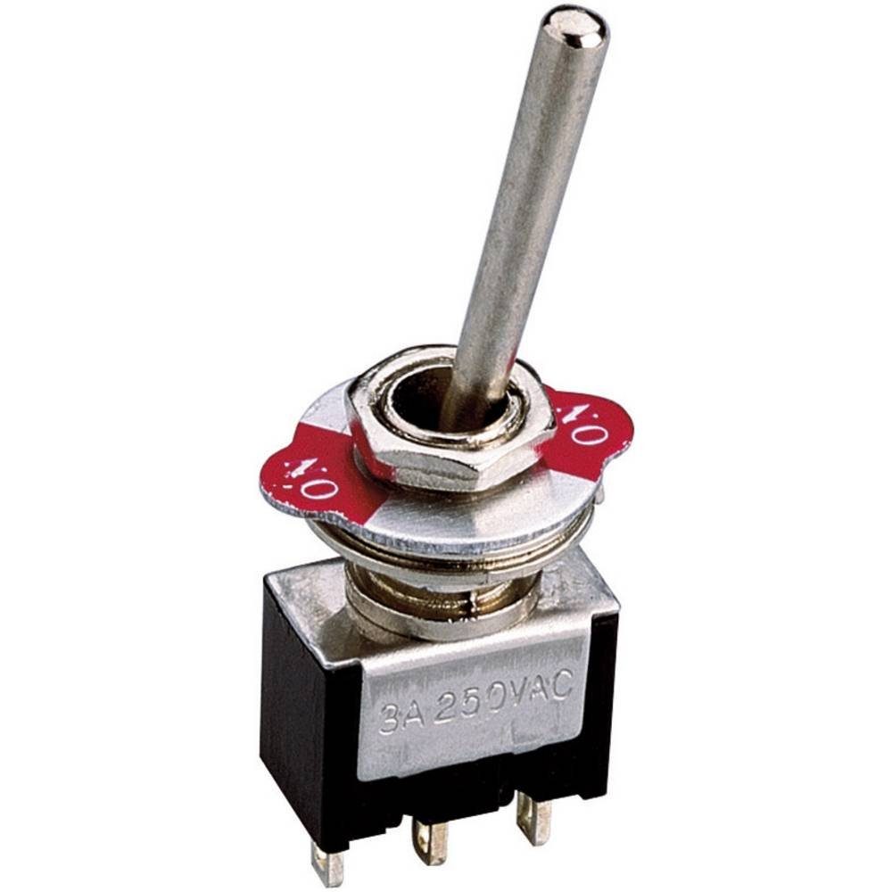 TRU COMPONENTS Schalter Miniatur-Kippschalter 250 V/AC 3 A, Metallhebel