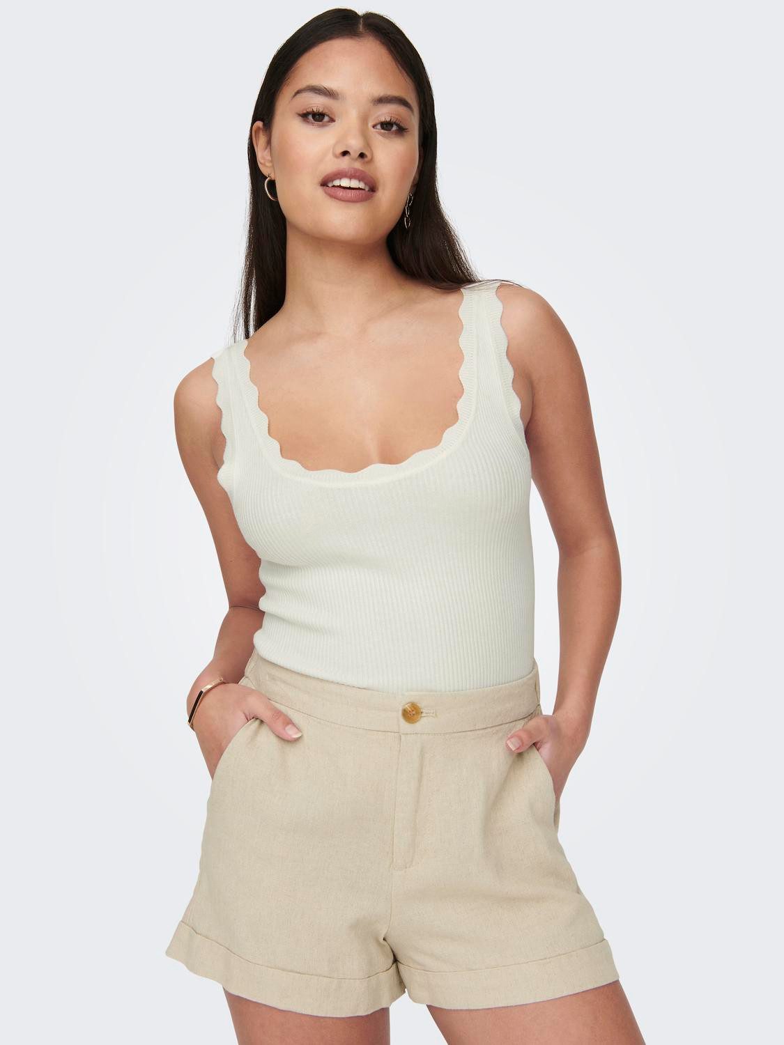 Stricktop JDYNANNA S/L SCALLOP EDGE TOP KNT NOOS