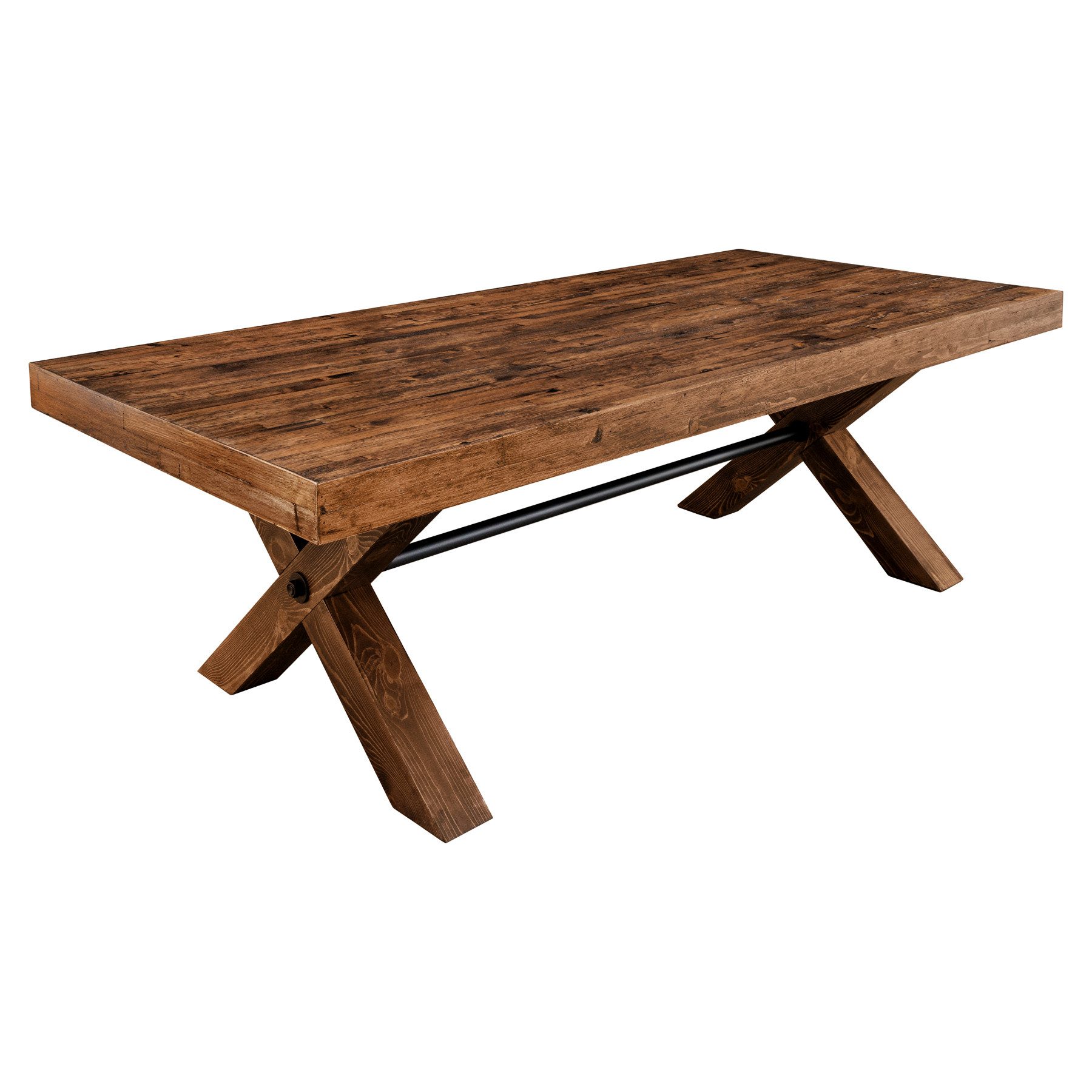 riess-ambiente Esstisch GOLIATH 210cm natur/schwarz- Pinienholz, X-Gestell, günstig online kaufen