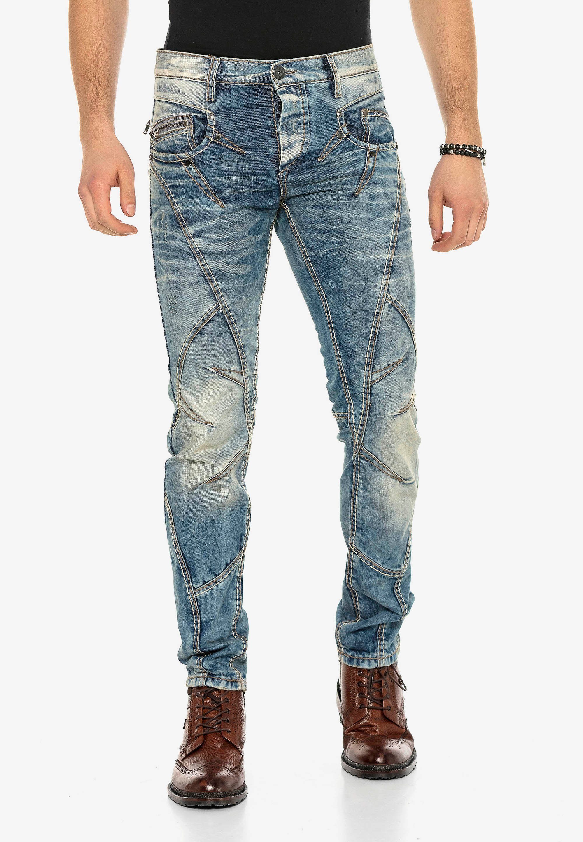 Bequeme & mit dicker Jeans Cipo naht Baxx