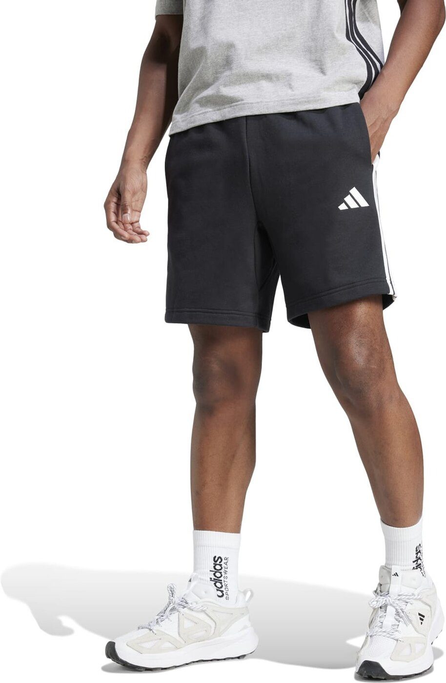 adidas Sportswear Trainingsshorts M 3S FT SHO BLACK/WHITE günstig online kaufen