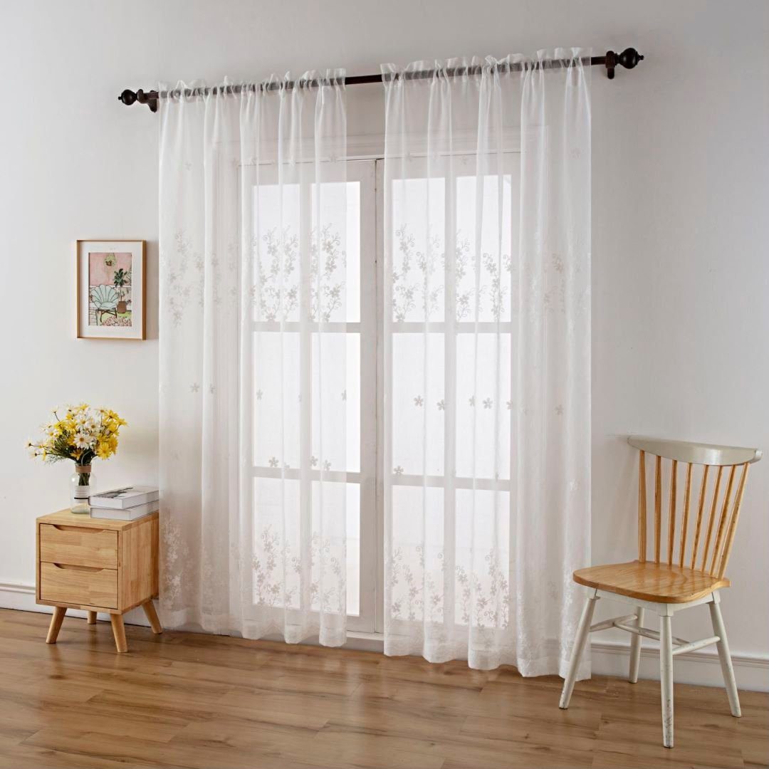 BYSURE Gardine, Stangendurchzug (2 St), transparent, günstig online kaufen