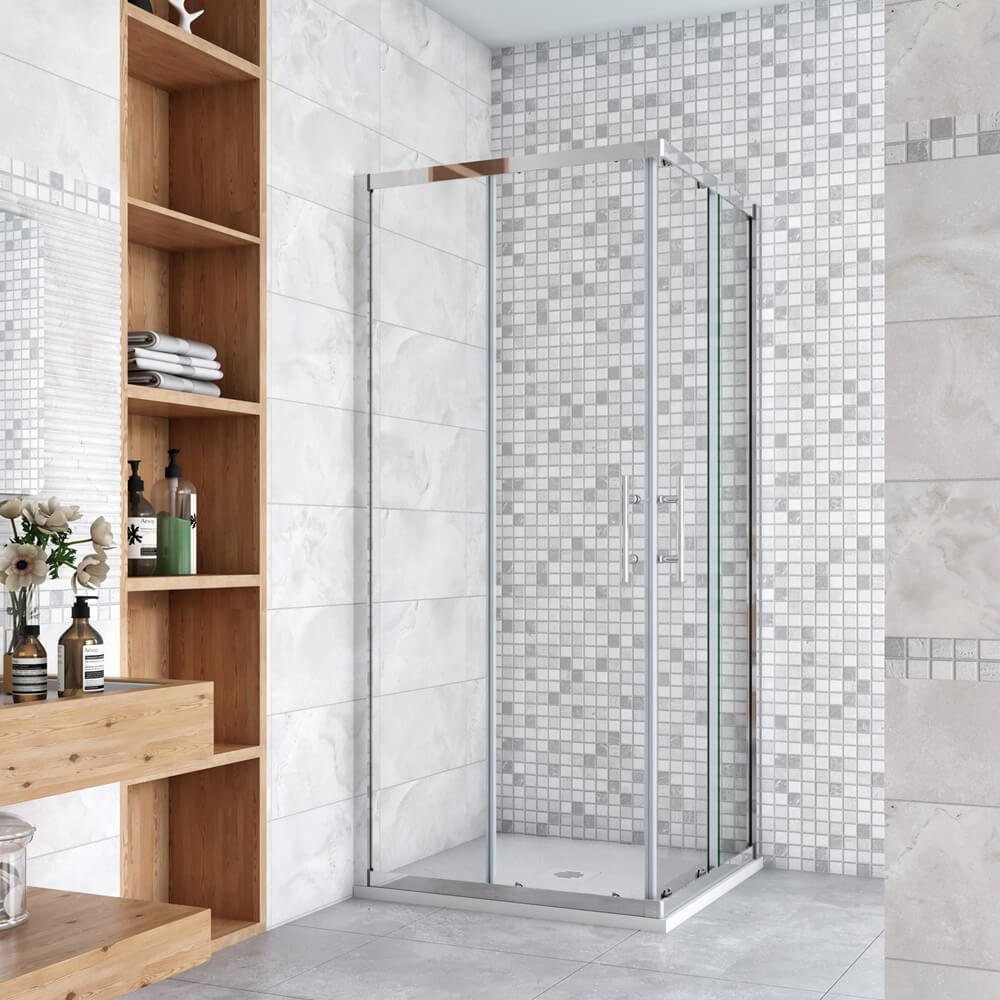 duschspa Eckdusche Duschabtrennung Duschkabine Schiebetür Eckeinstieg Glast günstig online kaufen