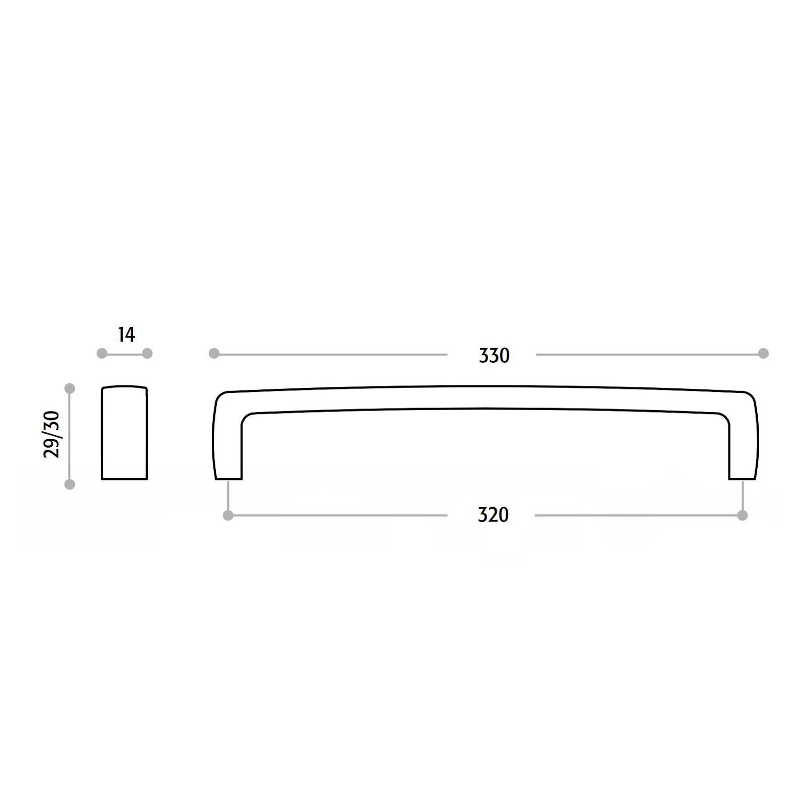 SO-TECH® Möbelgriff Bügelgriff MUREL BA 160 - 320 mm, inkl. Schrauben (1-St), BA 320 mm Chrom poliert von SCHÜCO ALU COMPETENCE