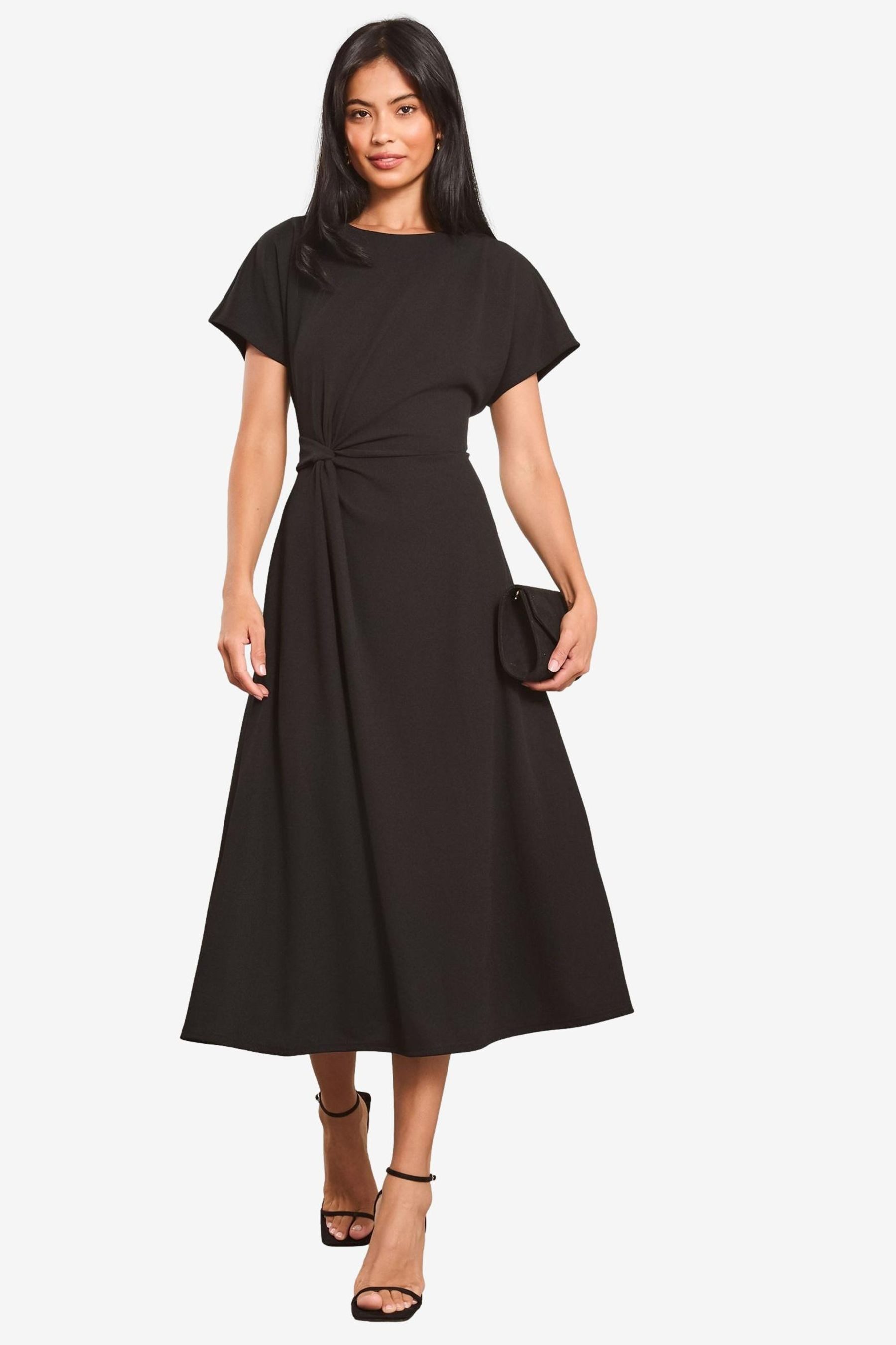 LIPSY Midikleid Lipsy Midikleid mit seitlichem Knoten, Regular (1-tlg)