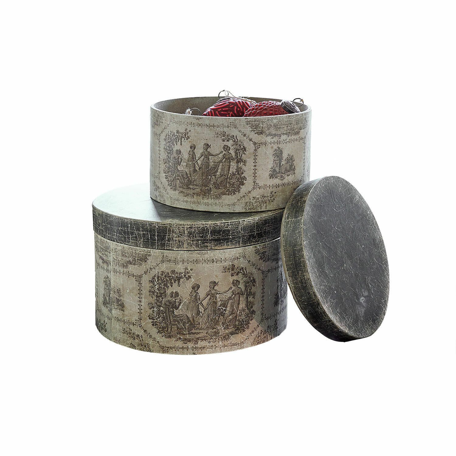 Mirabeau Dekokorb Box 2er Set Eltharien schwarz/beige (2er Set, 2er Set)