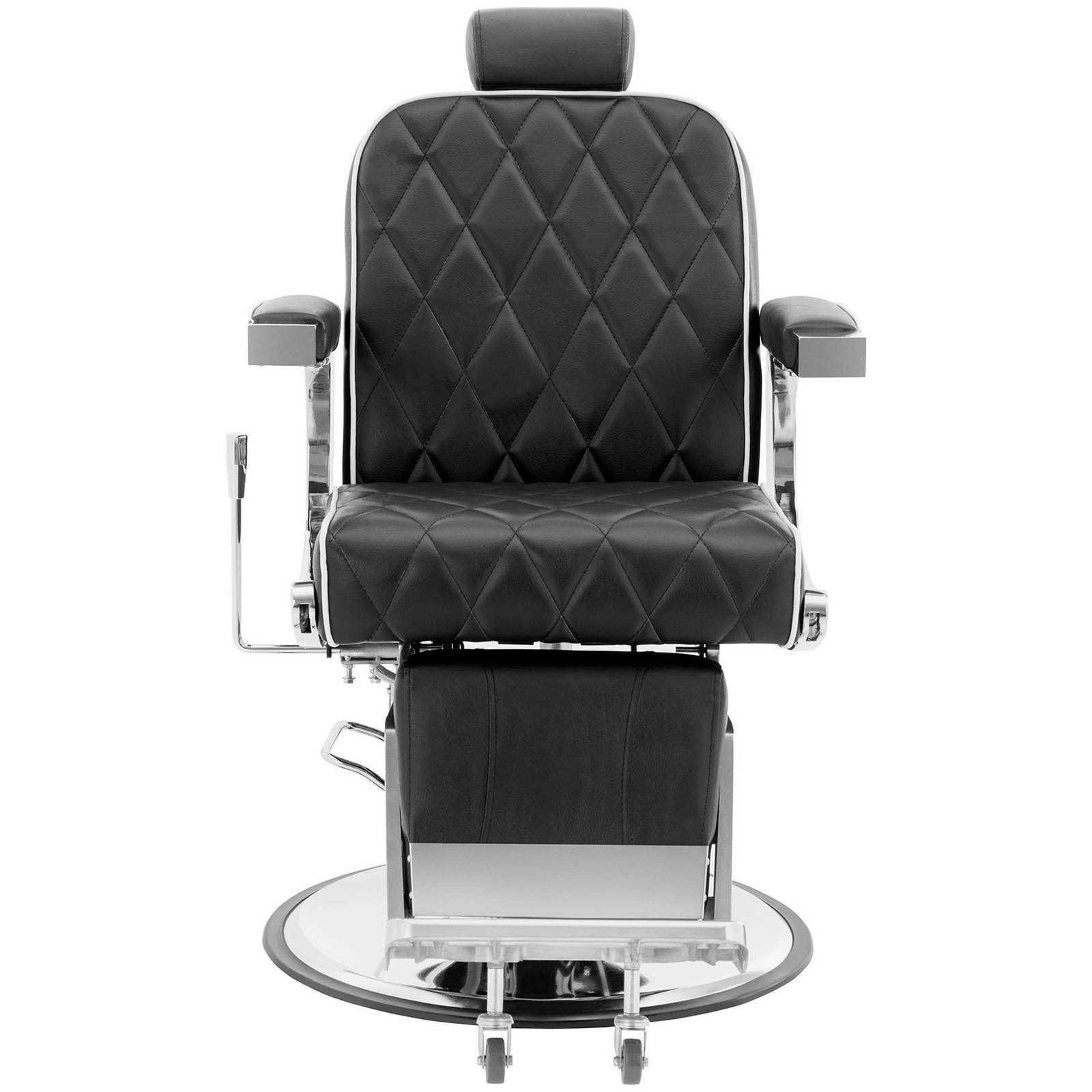 Physa Armlehnstuhl Friseurstuhl Friseursessel Kopf- und Fußstütze 58-71 cm 150 kg neigbar, Schwarz – Bild 5 von 5