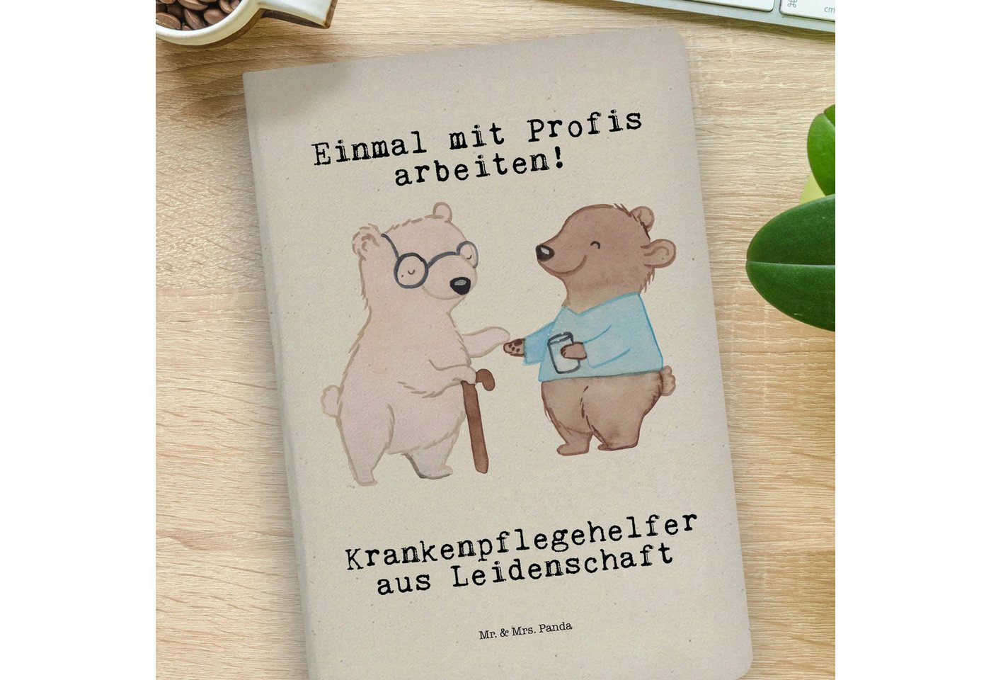 Thumbnail - Mr. & Mrs. Panda Notizbuch Krankenpflegehelfer Leidenschaft - Transparent - Geschenk, DIN A4 Not Mr. & Mrs. Panda, Kreat...
