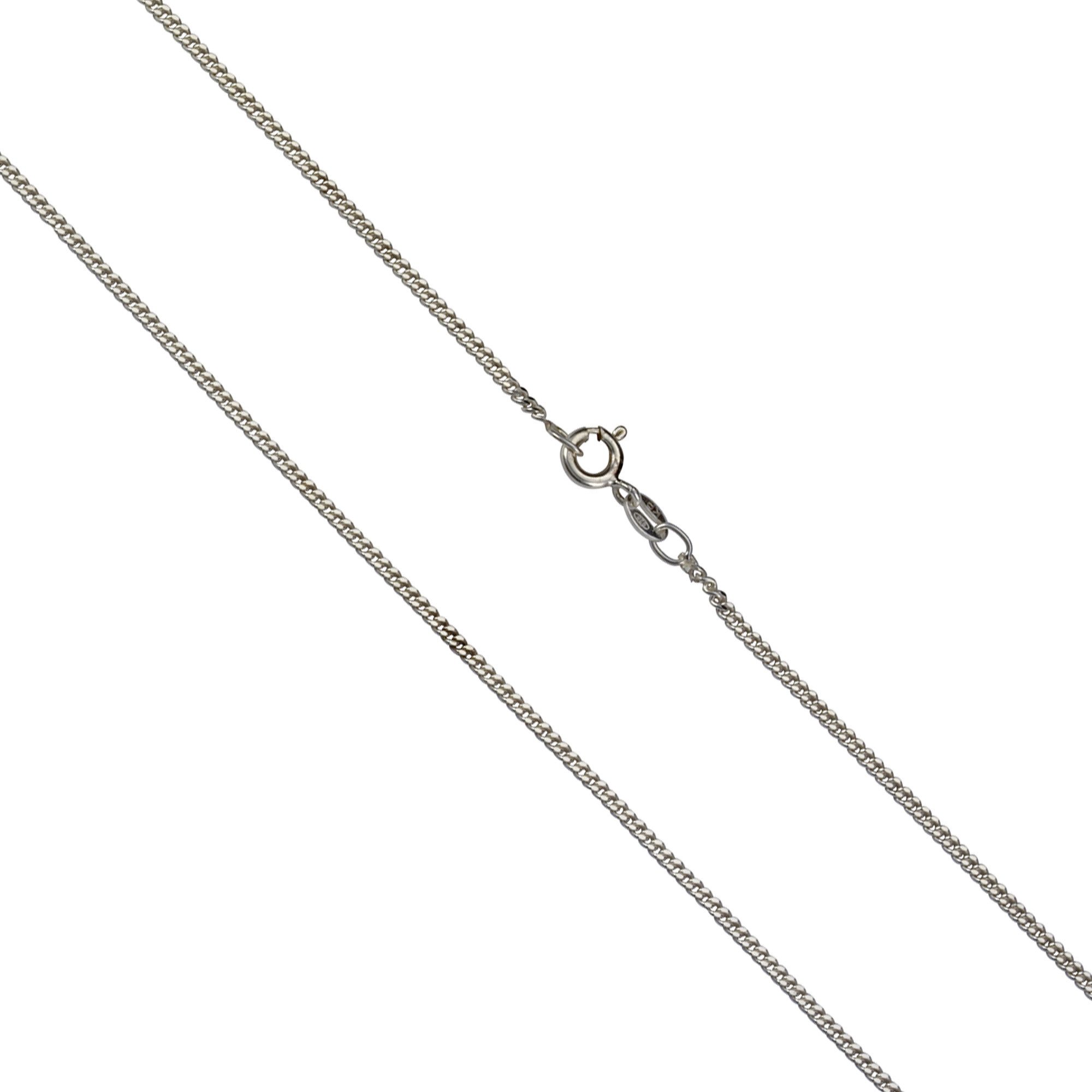 Collierkettchen 925 Sterling Silber rhodiniert Panzerkette 38 cm
