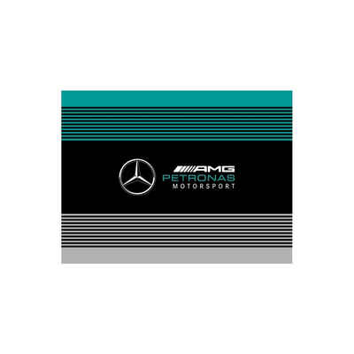 Mercedes AMG Petronas Fahne Logo (90 x 120 cm), mit Saum