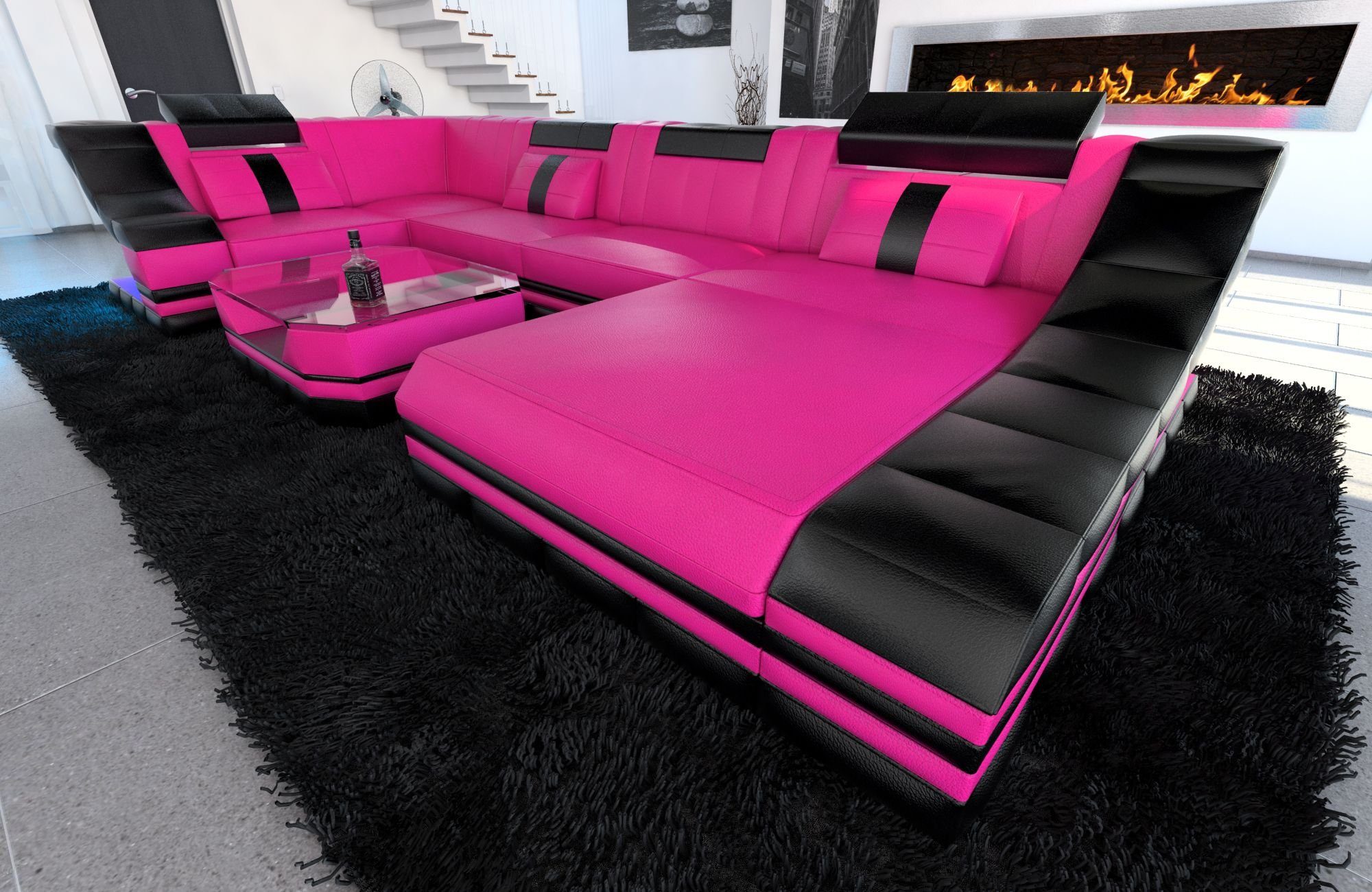 Sofa Dreams Wohnlandschaft Ledersofa Ledercouch Turino günstig online kaufen