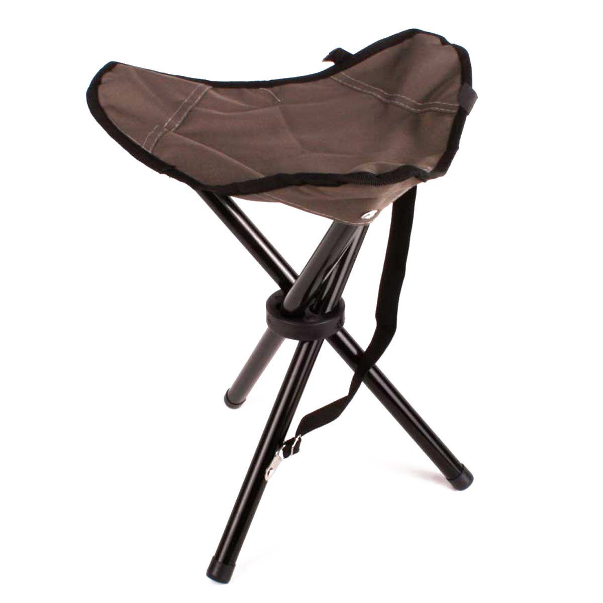 Goods+Gadgets Campinghocker Campinghocker Dreibein Klapphocker – Tragbarer Faltstuhl für Outdoor (Angelhocker, 1 St), Klapphocker