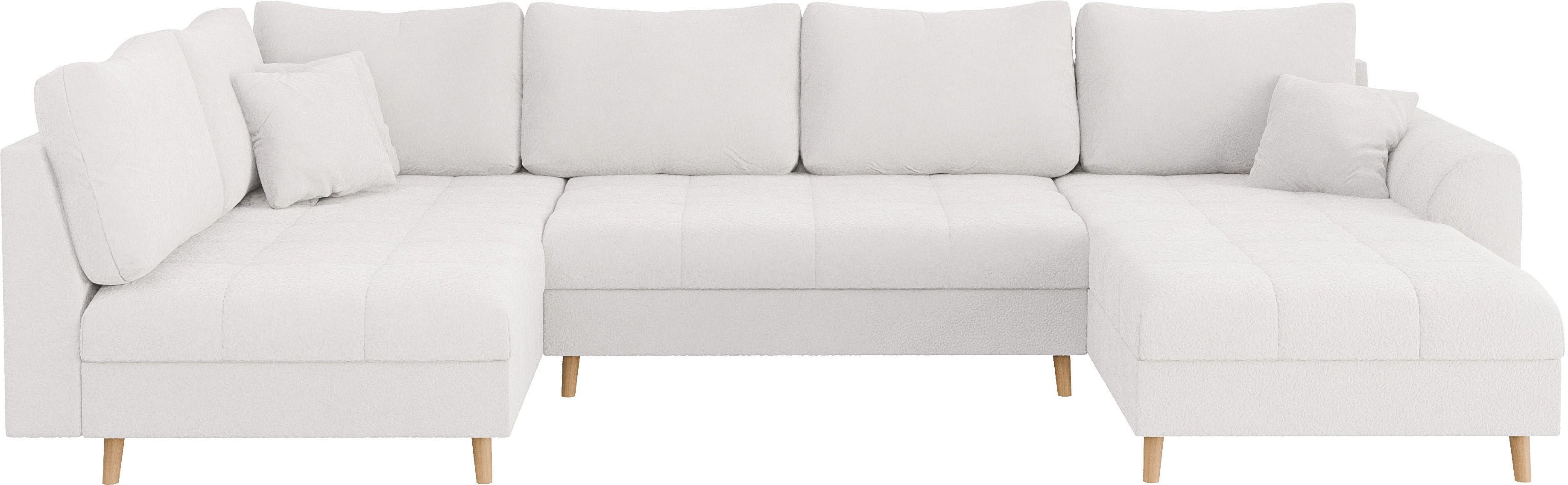 Home affaire Wohnlandschaft "CHARRE U-Form mit Ottomane, Maße B/T/H: 310/16 günstig online kaufen