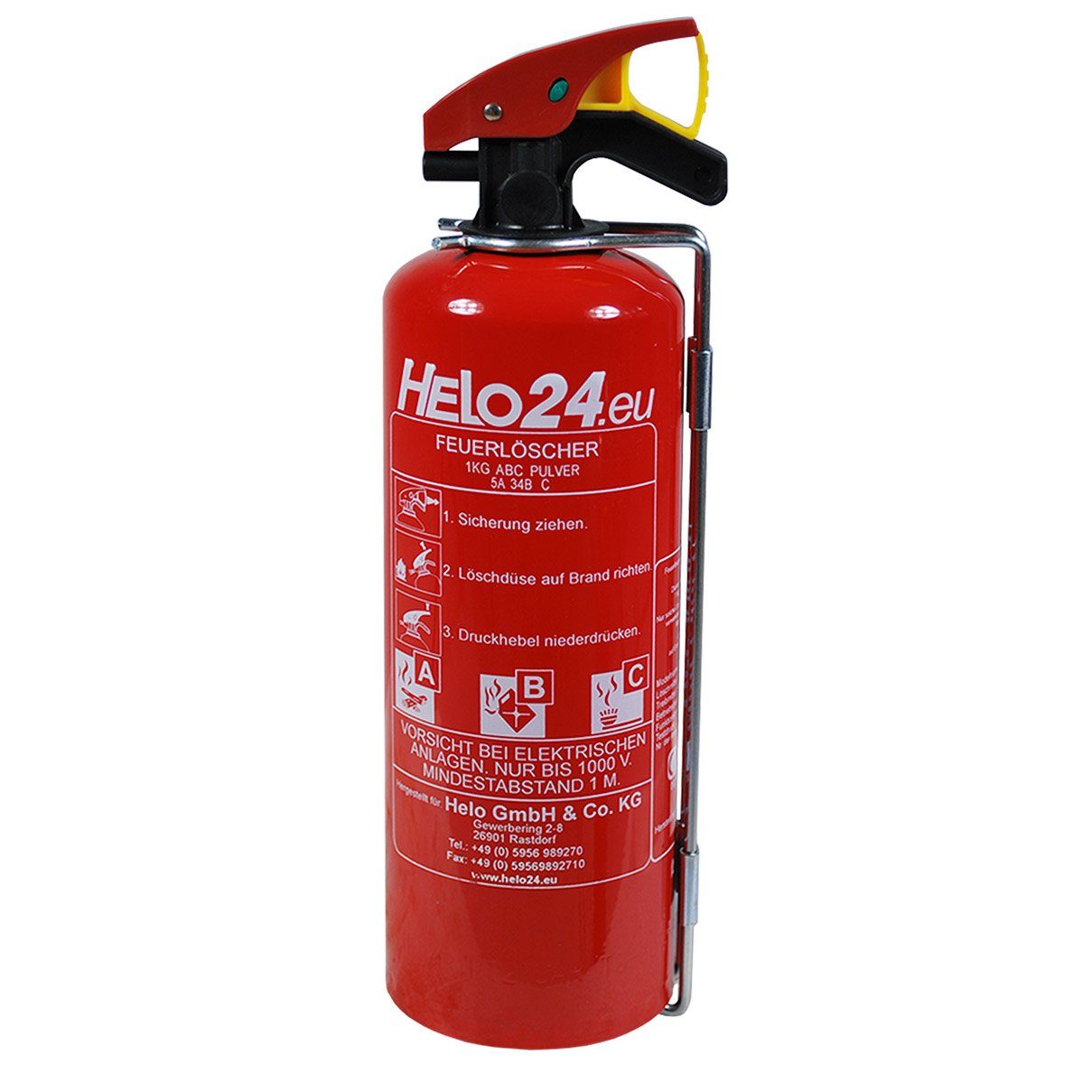 HELO24 Pulver-Feuerlöscher 1 x 1kg A1