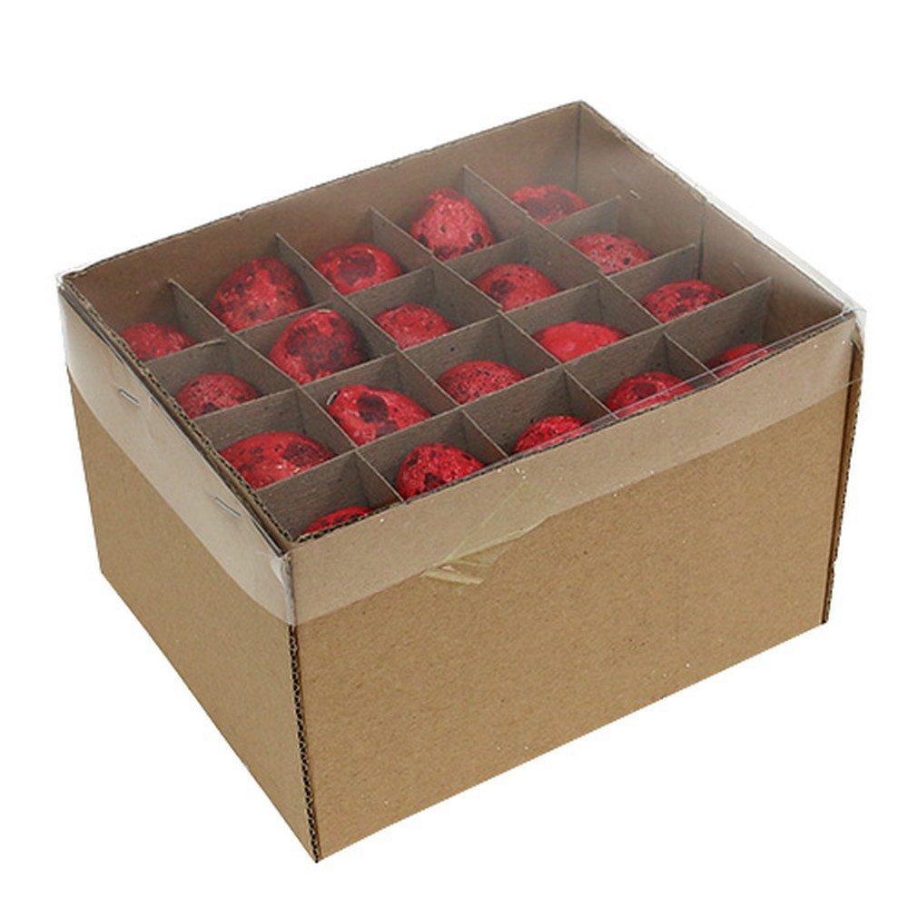 Florists Products Osterei Rote Wachteleier 3cm, Ostereier Deko, 50 Stück