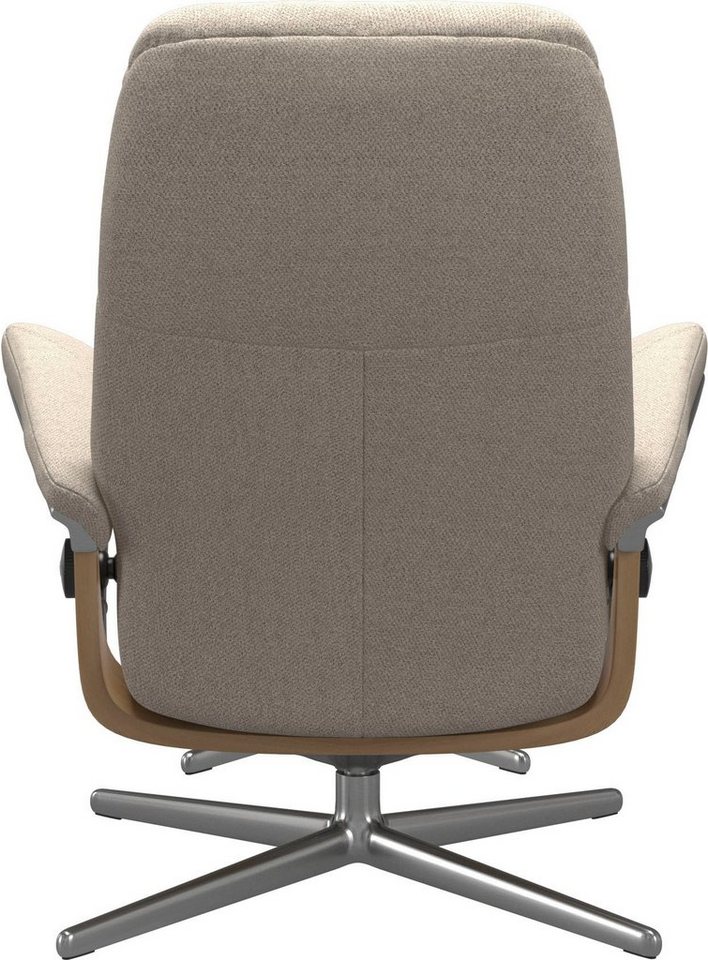 Eiche M S, mit mit Relaxsessel & Consul Holzakzent Größe Base, Relaxsessel mit (Set, Hocker, L, Hocker), Stressless® Cross