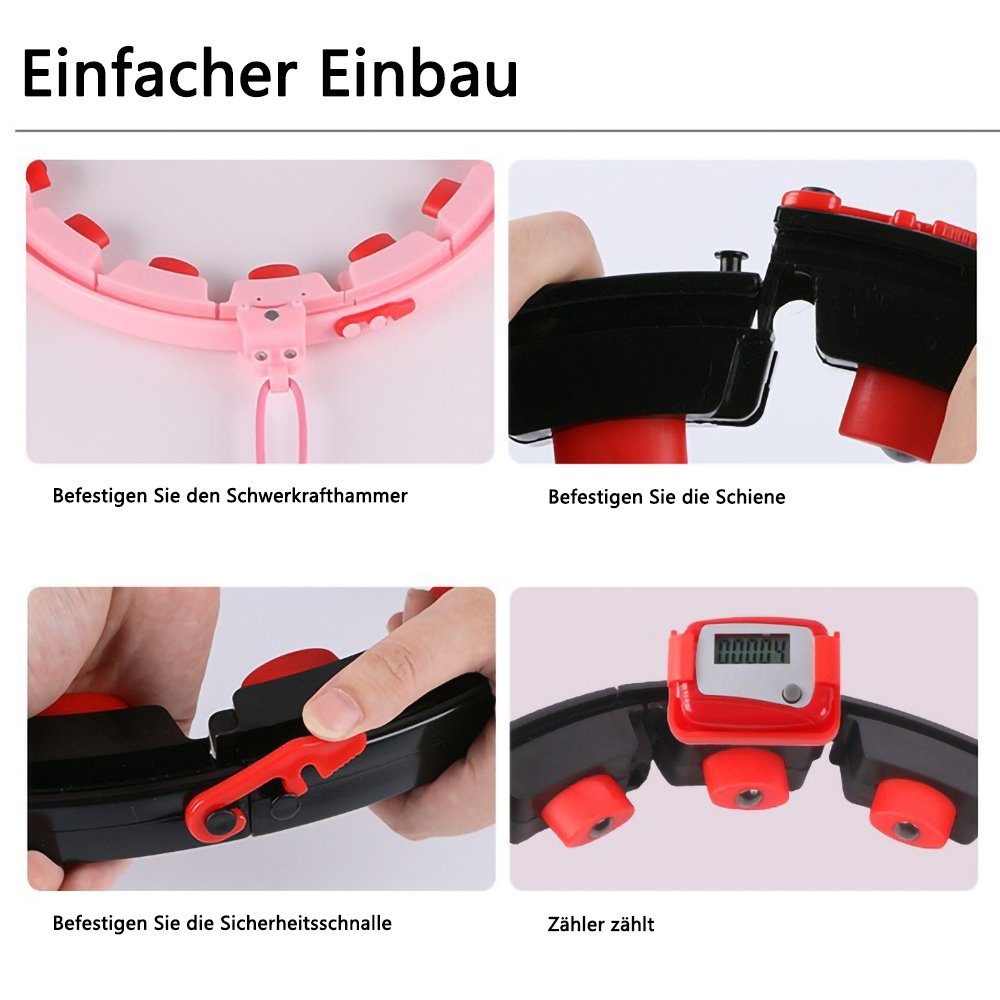 Gewicht Hoops Fitness Hula Hula-Hoop-Reifen Smart (1-tlg) mit GelldG